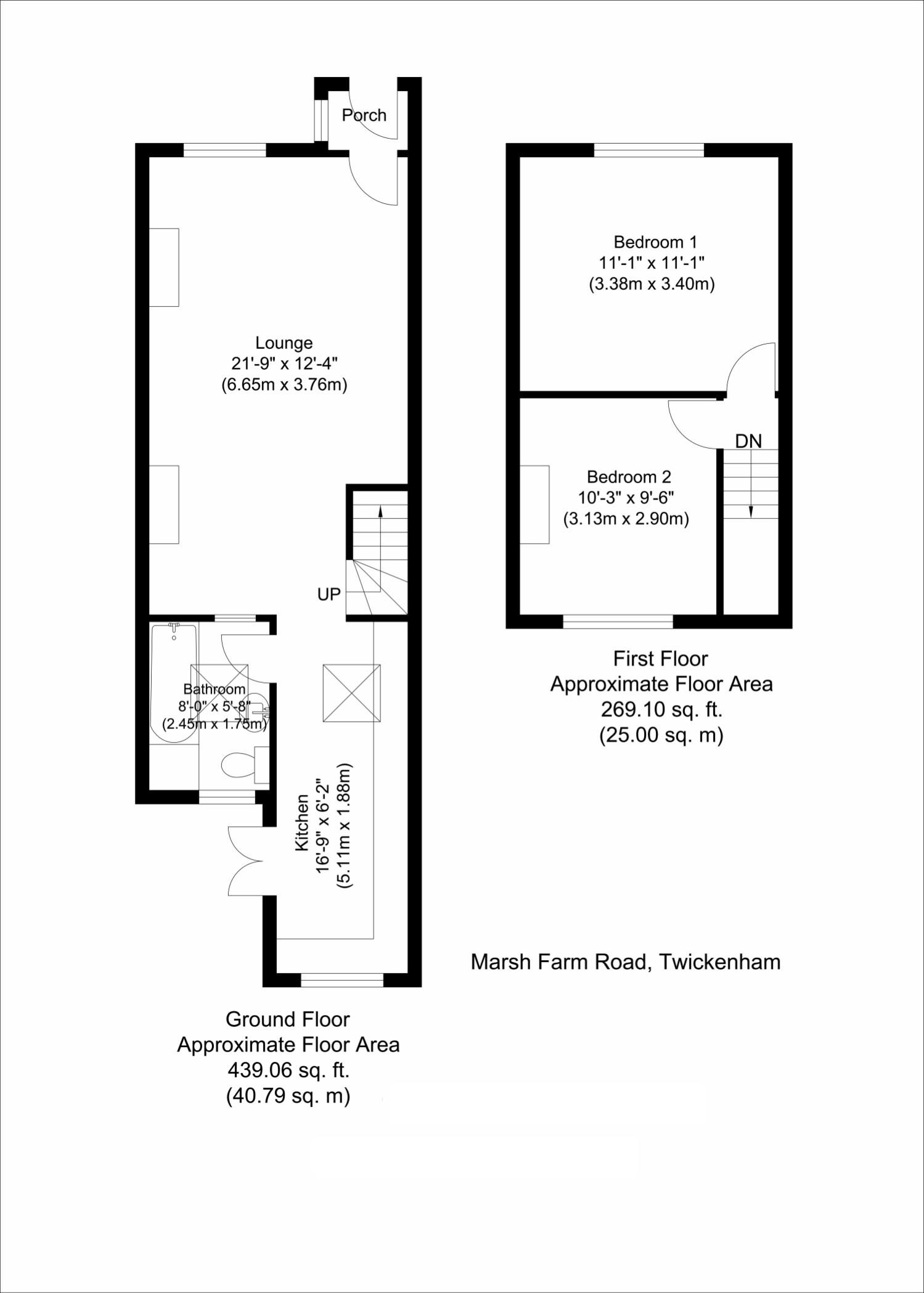 Floorplans For Marsh Farm Road, Twickenham