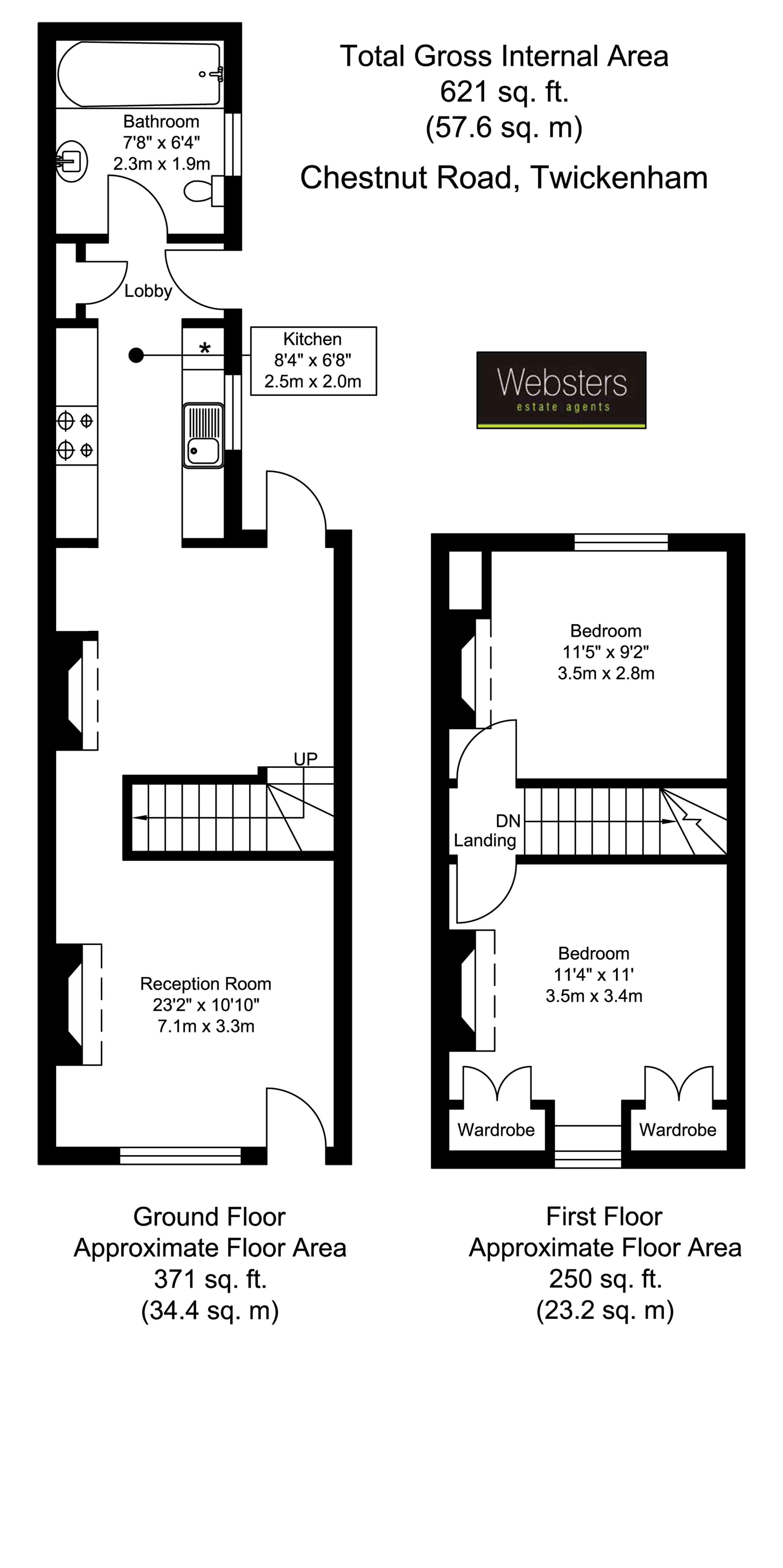 Floorplans For Chestnut Road, Twickenham