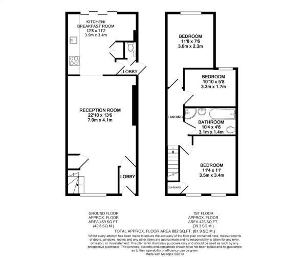 Floorplans For Edwin Road, Twickenham