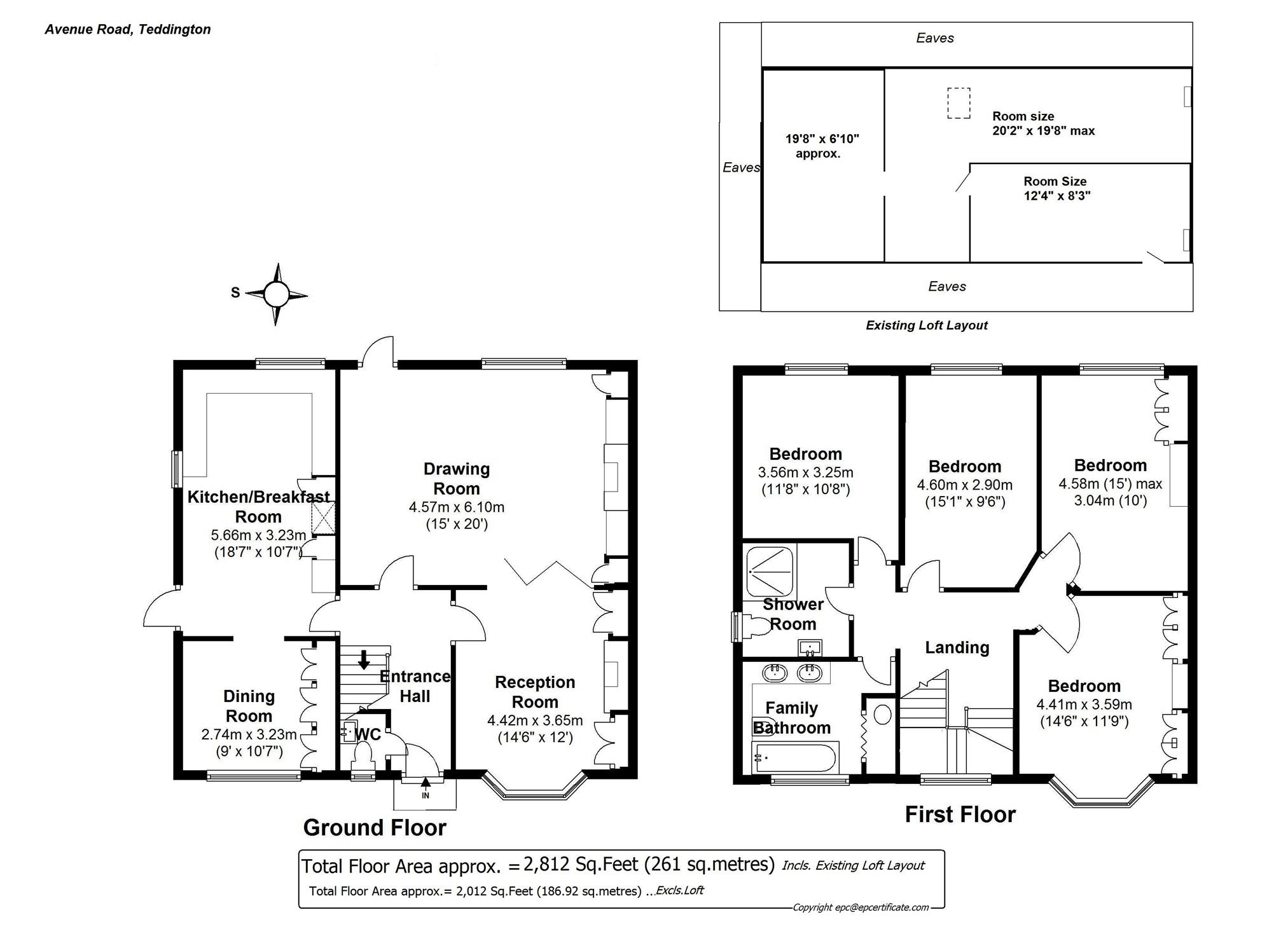 Floorplans For Avenue Road, Teddington