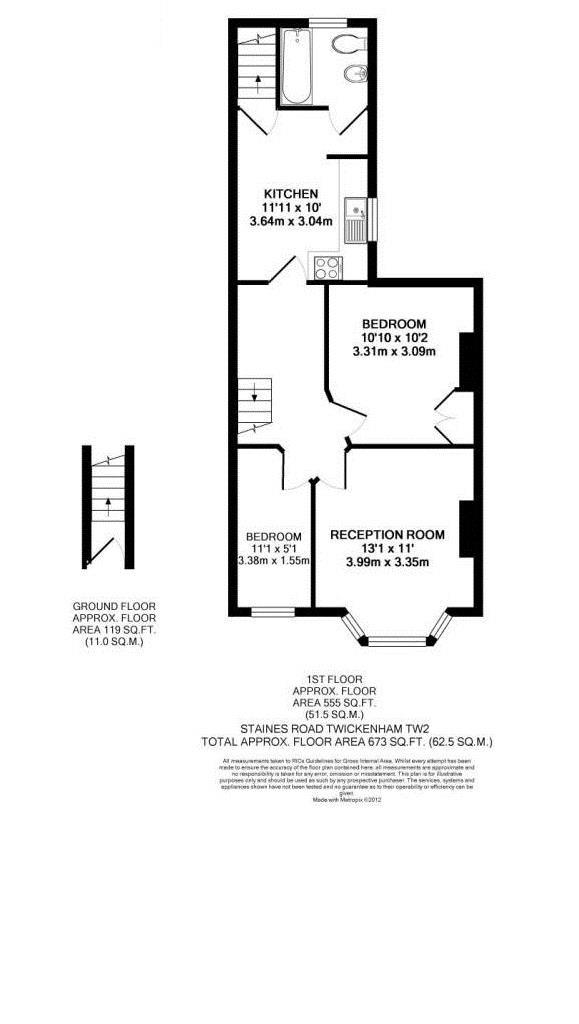 Floorplans For Staines Road, Twickenham