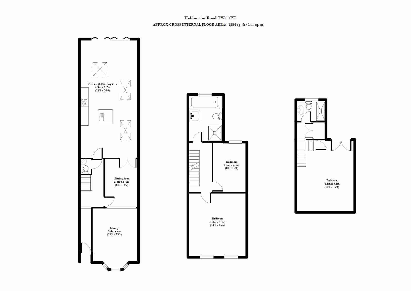 Floorplans For Haliburton Road, St Margarets