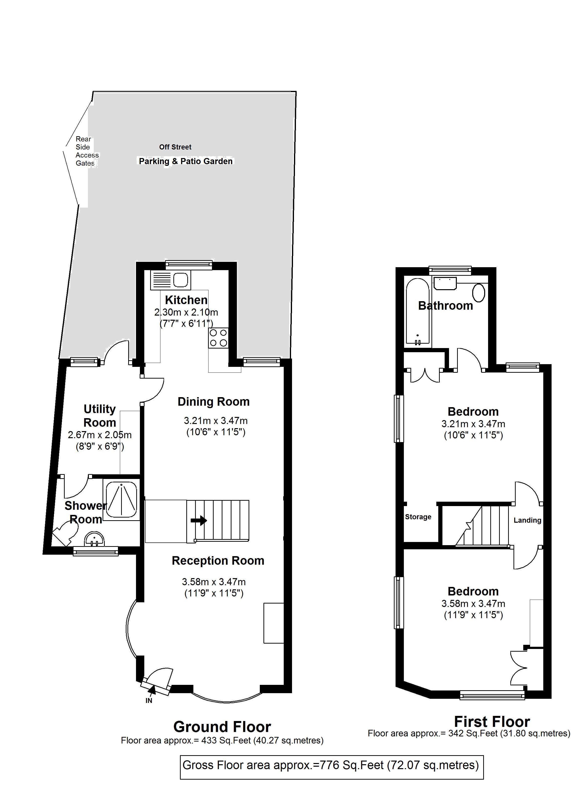 Floorplans For Norcutt Road, Twickenham