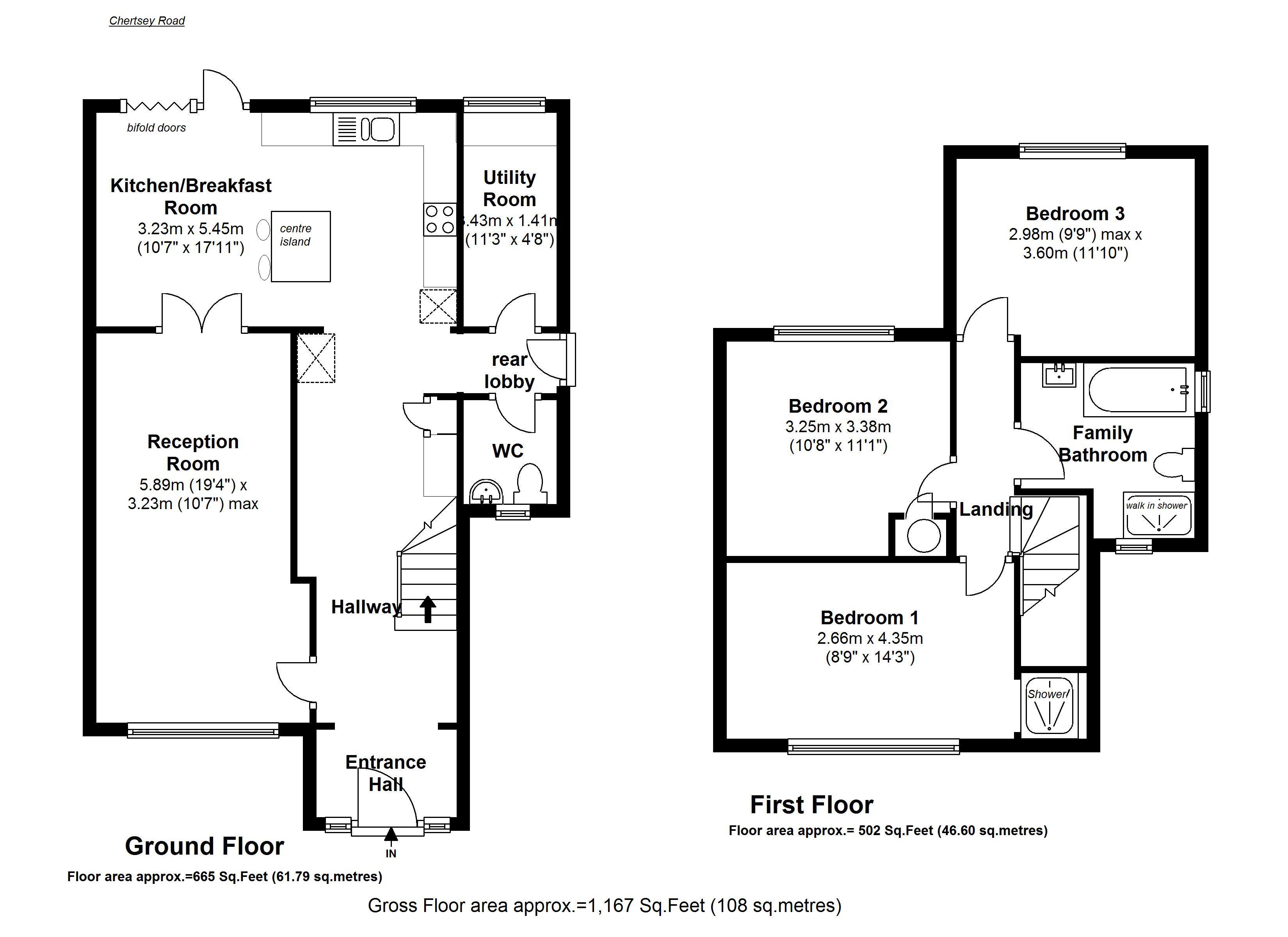 Floorplans For Chertsey Road, Twickenham