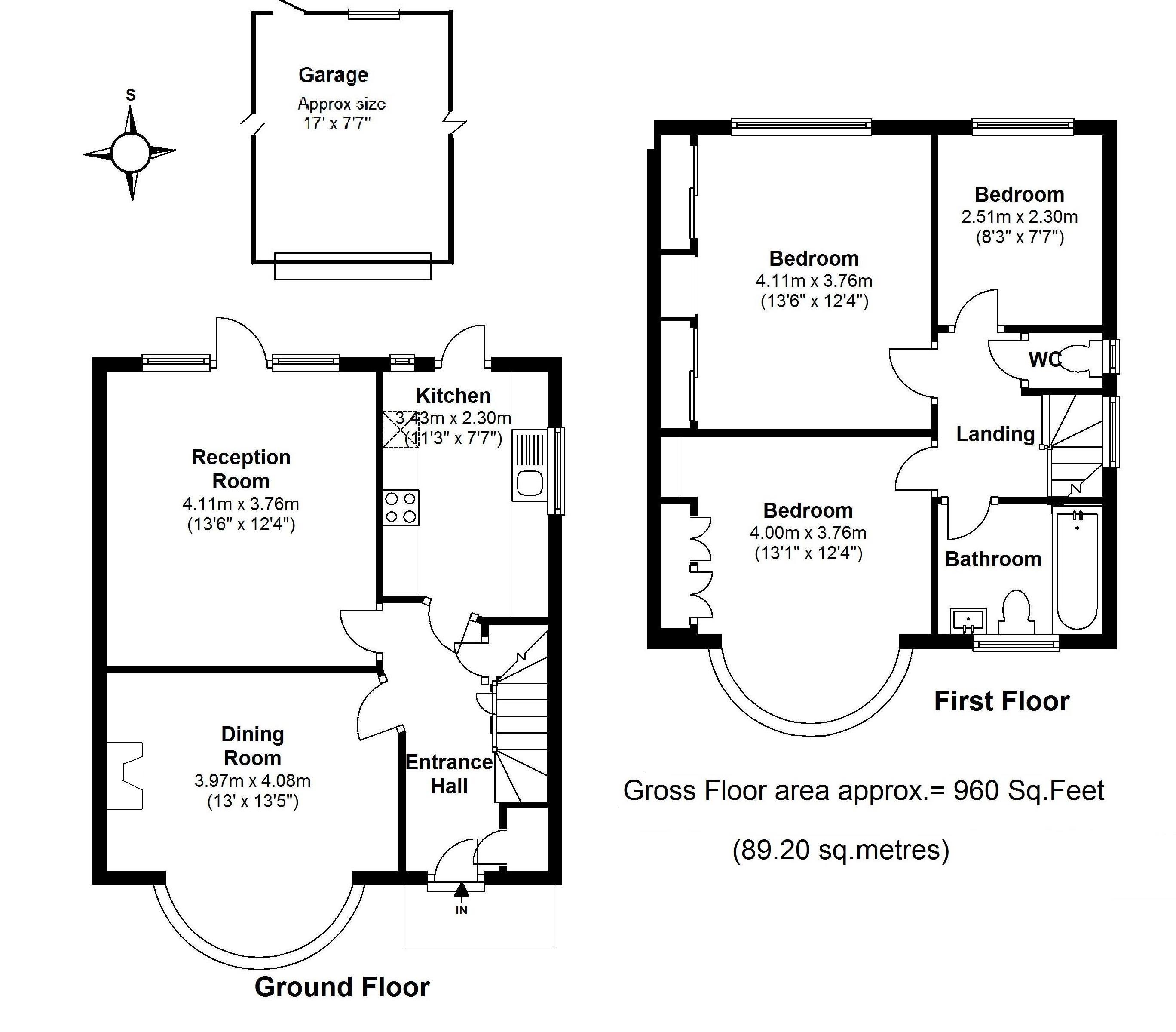 Floorplans For Court Way, Twickenham