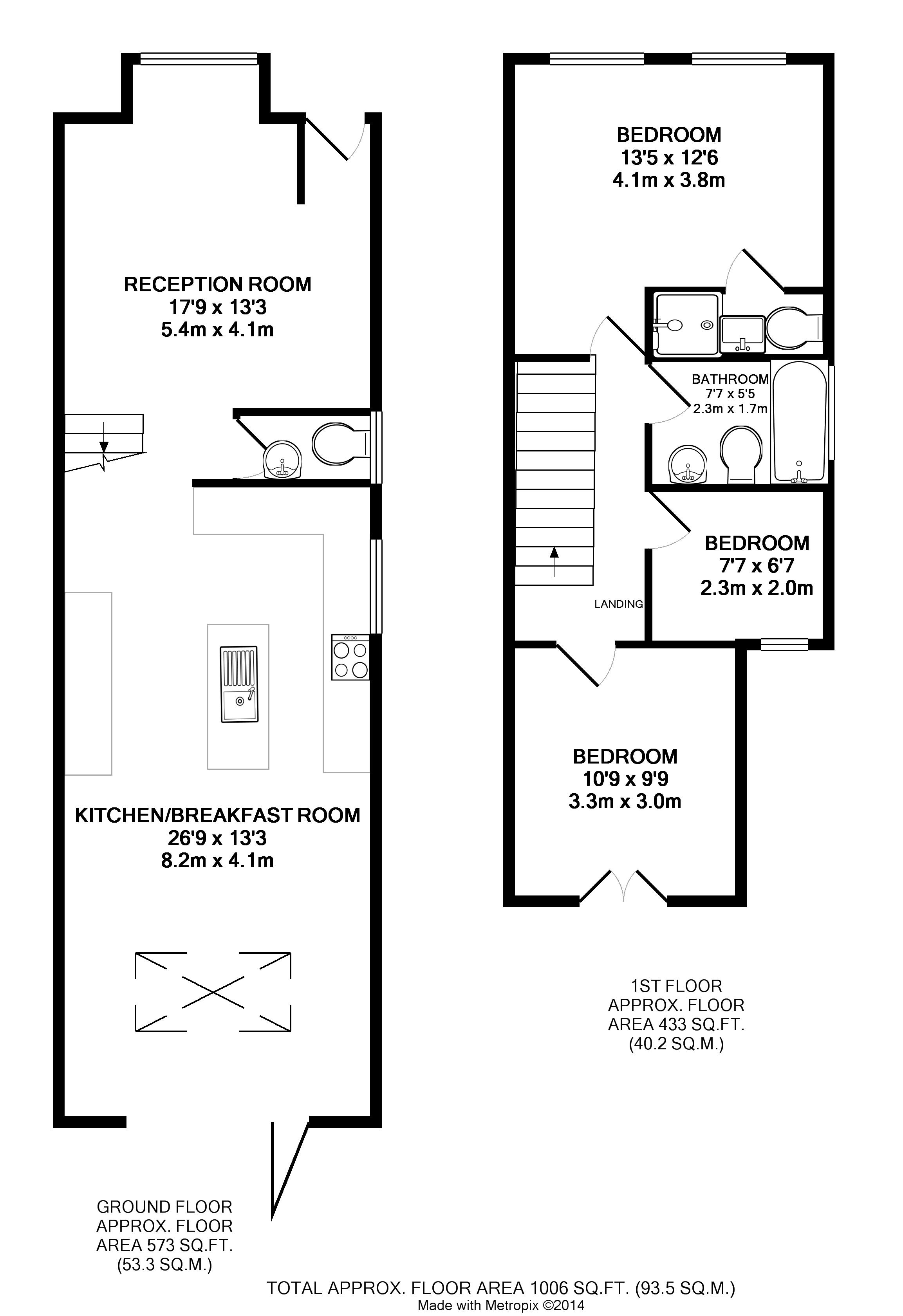 Floorplans For Kendall Road, Isleworth