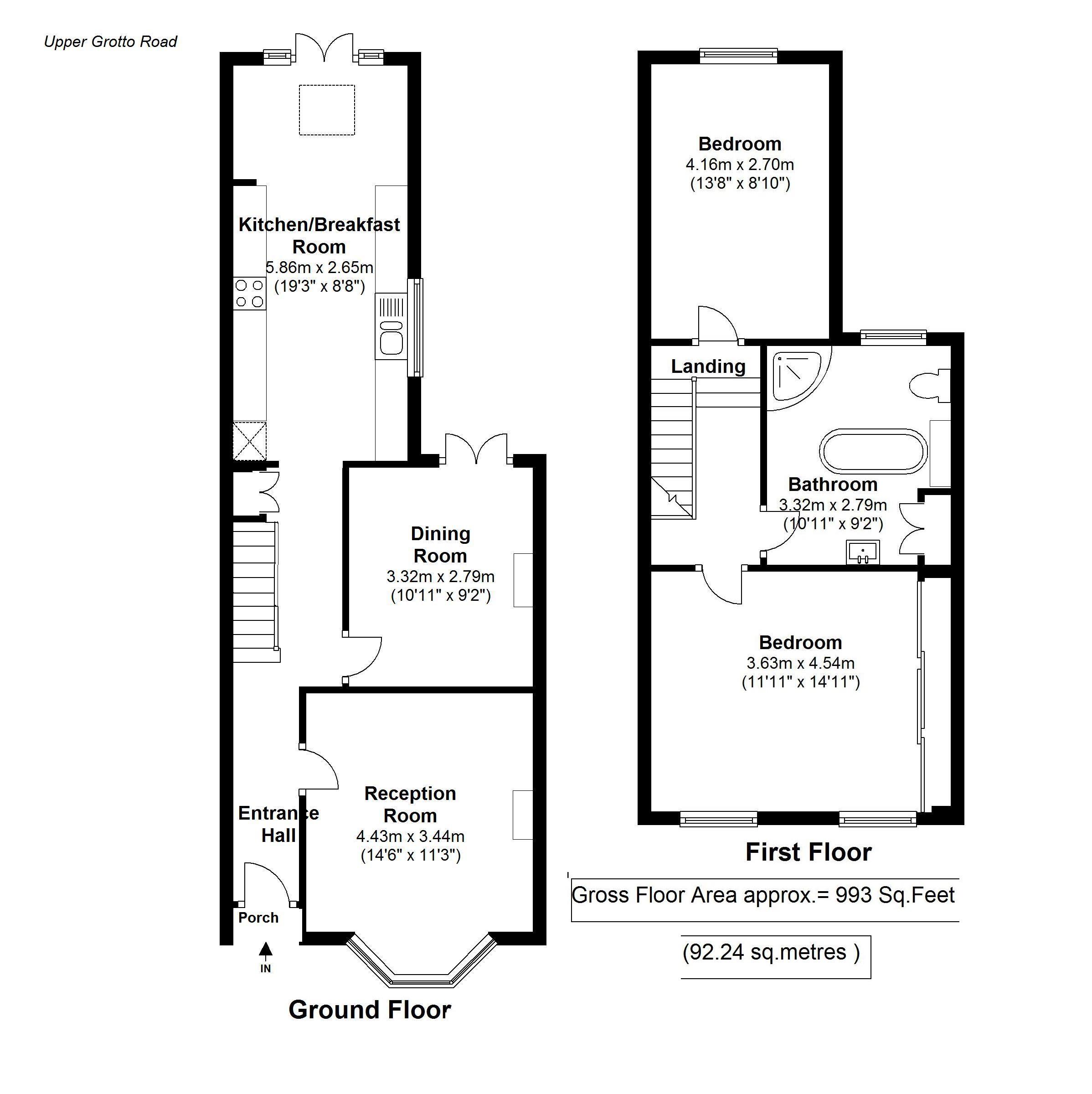 Floorplans For Upper Grotto Road, Strawberry Hill