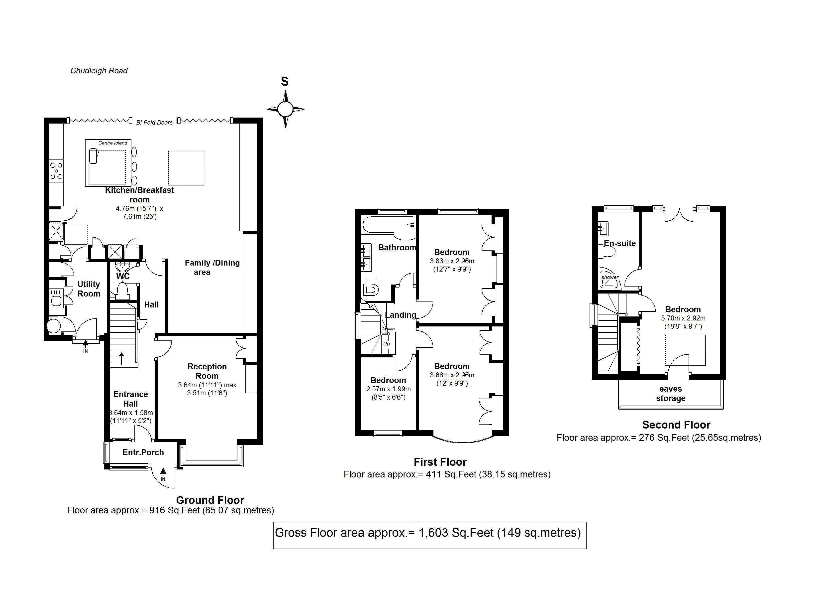 Floorplans For Chudleigh Road, Twickenham