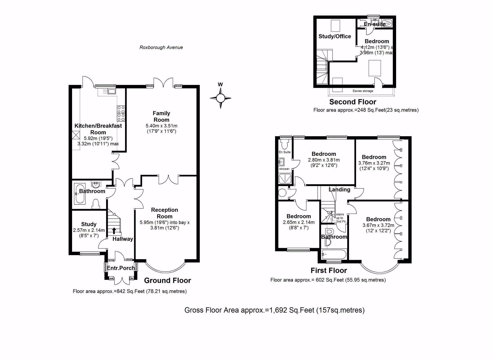 Floorplans For Roxborough Avenue, Isleworth