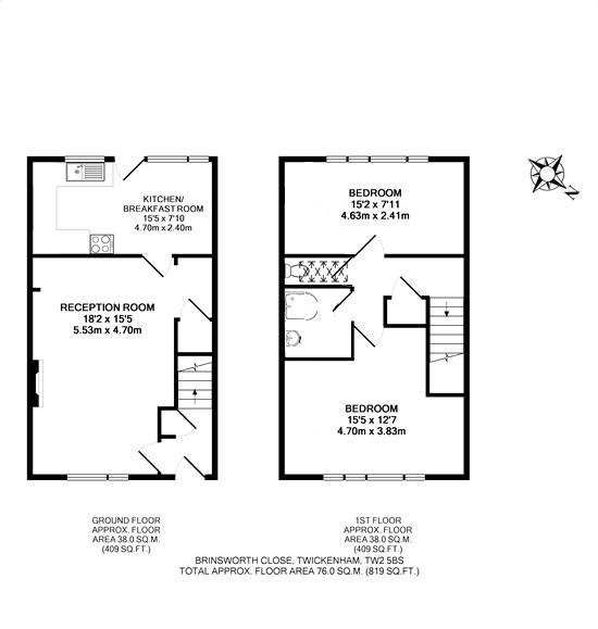 Floorplans For Brinsworth Close, Twickenham