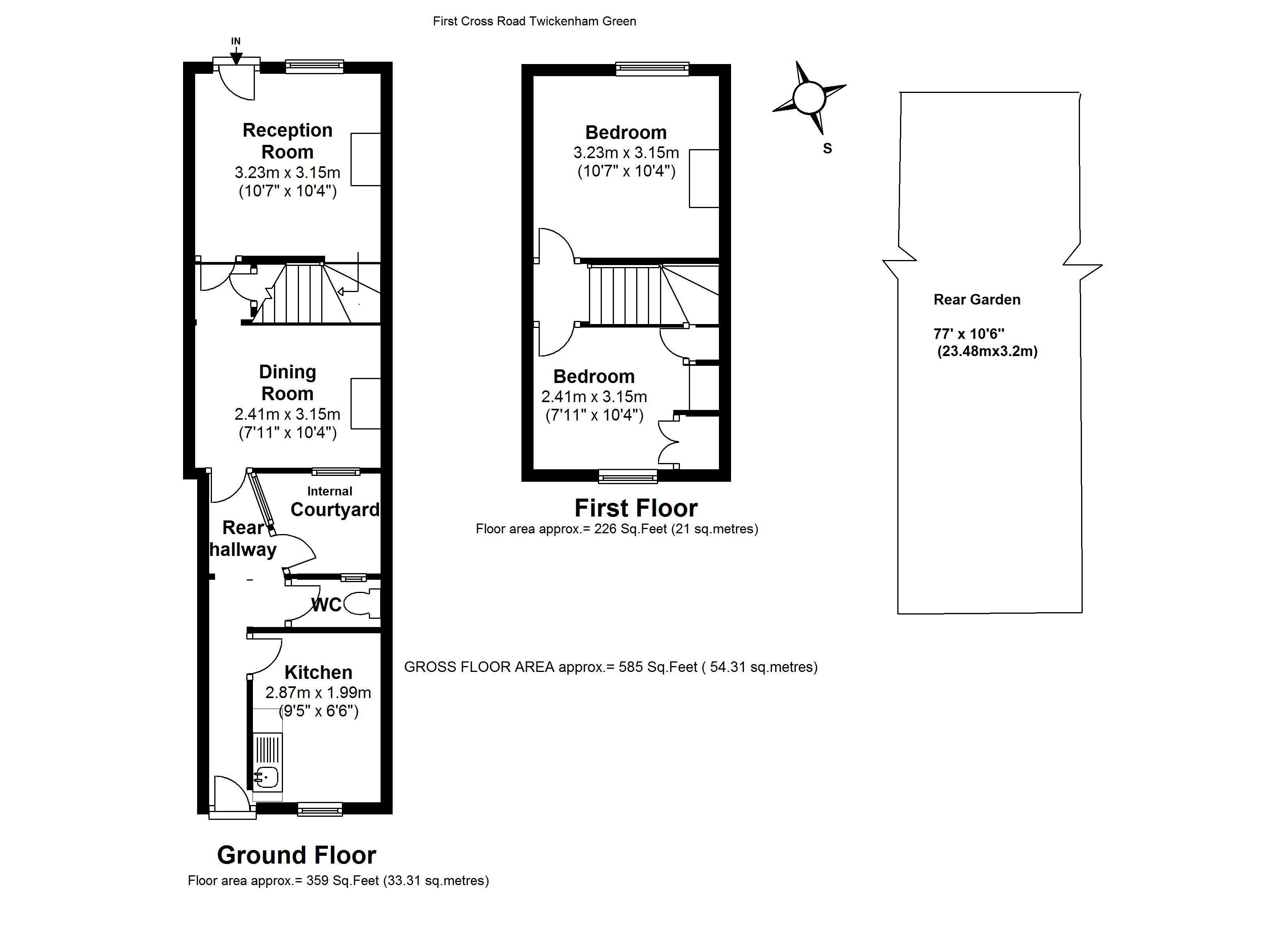 Floorplans For First Cross Road, Twickenham