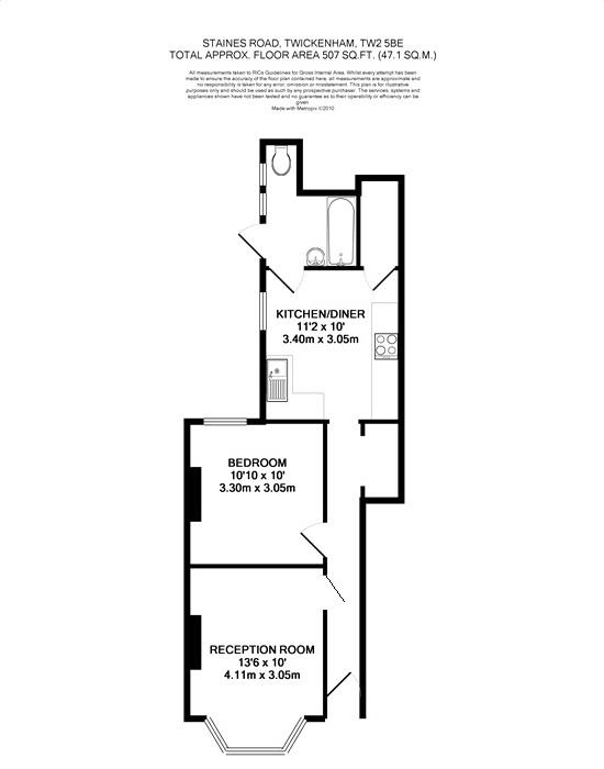 Floorplans For Staines Road, Twickenha