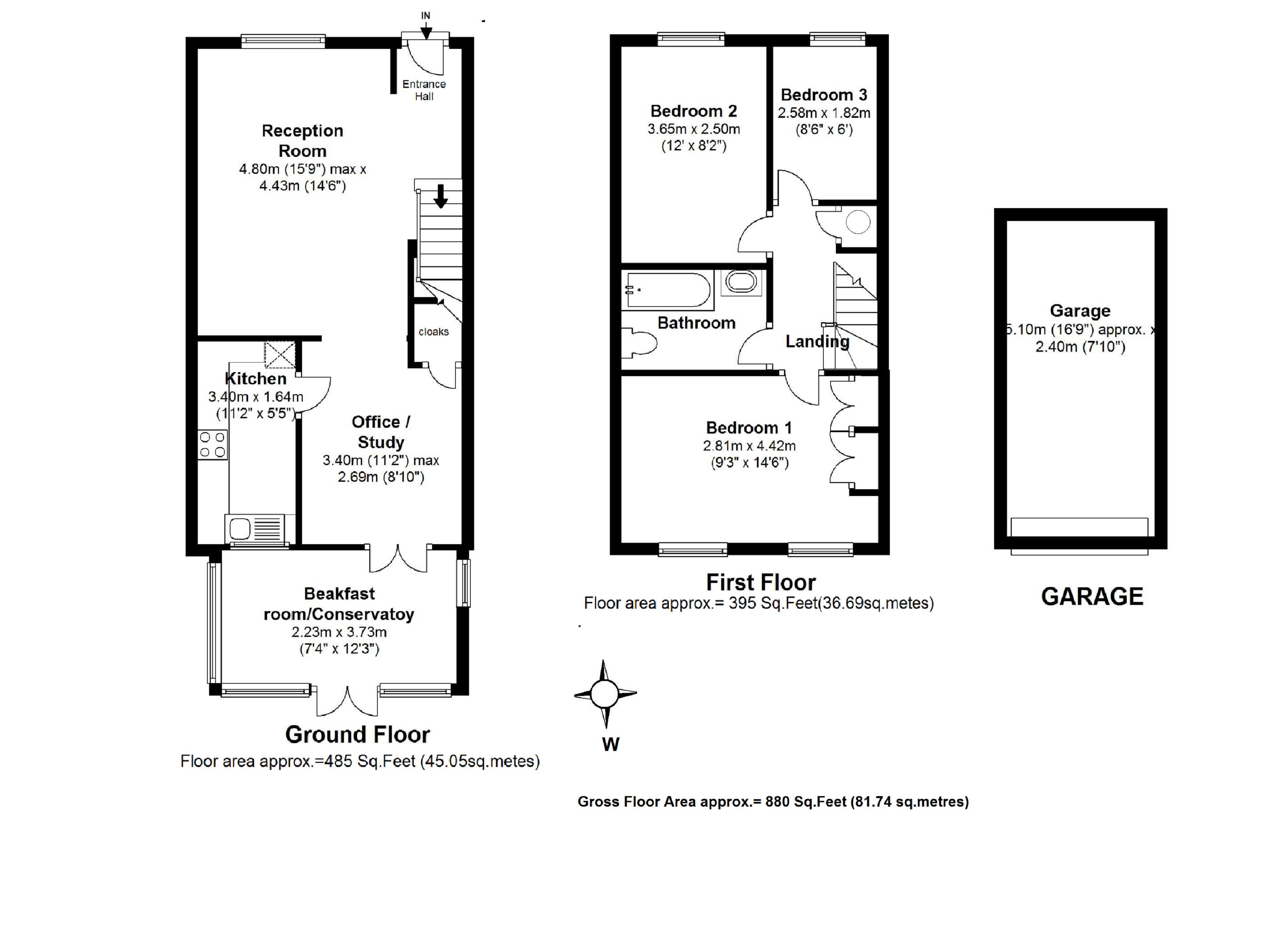 Floorplans For Hollies Close, Strawberry Hill