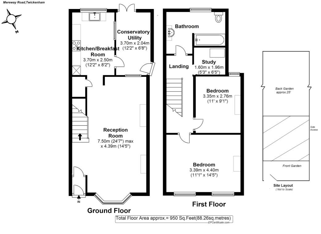 Floorplans For Mereway Rd, Twickenham