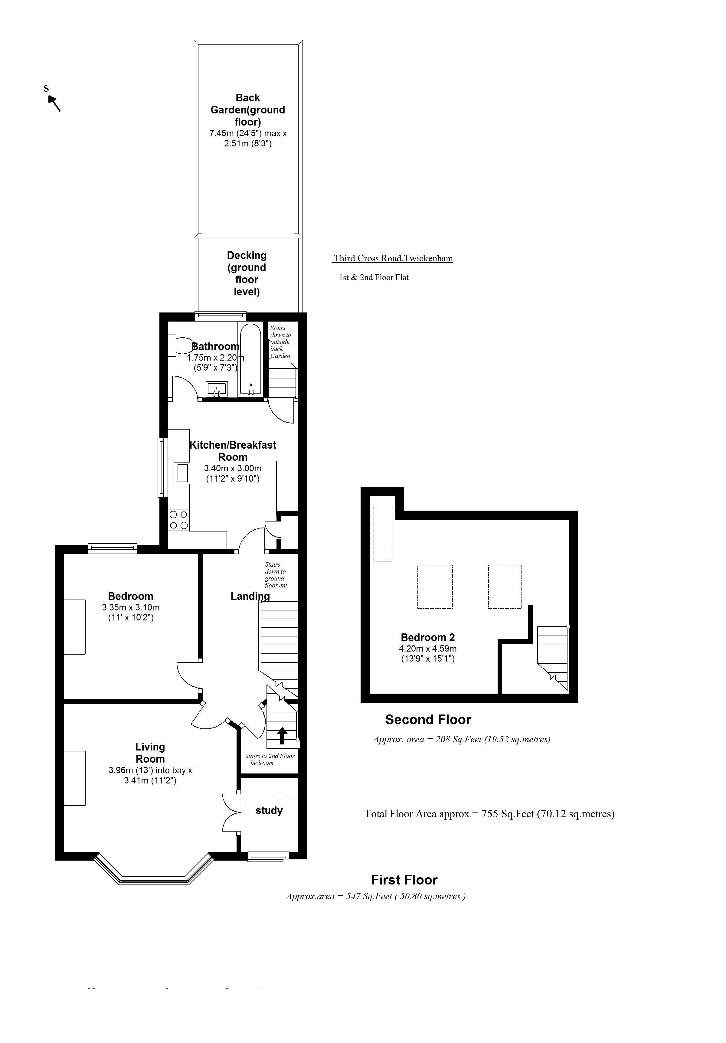 Floorplans For Third Cross Road, Twickenham