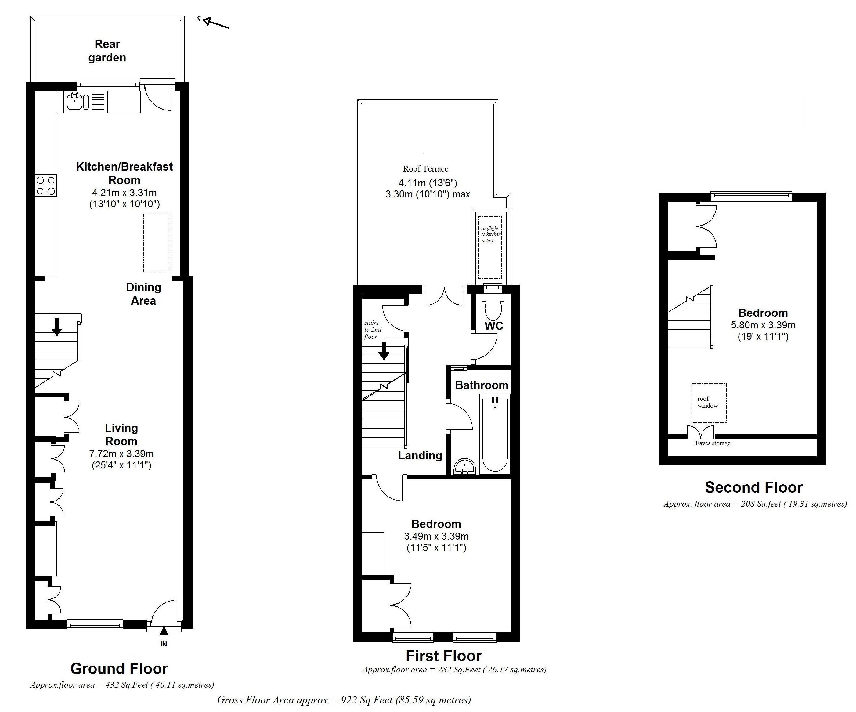 Floorplans For Norcutt Road, Twickenham