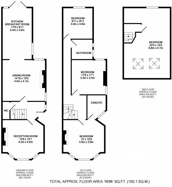 Floorplans For Chudleigh Road, Twickenham