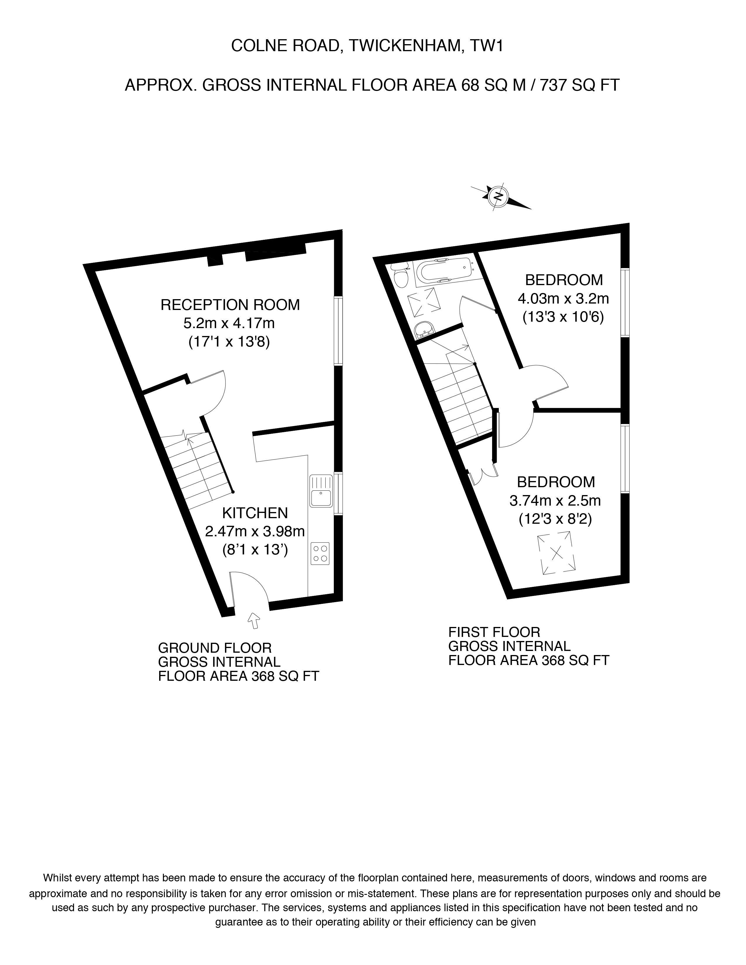 Floorplans For Colne Road, Twickenham