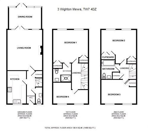 Floorplans For Wighton Mews, Isleworth