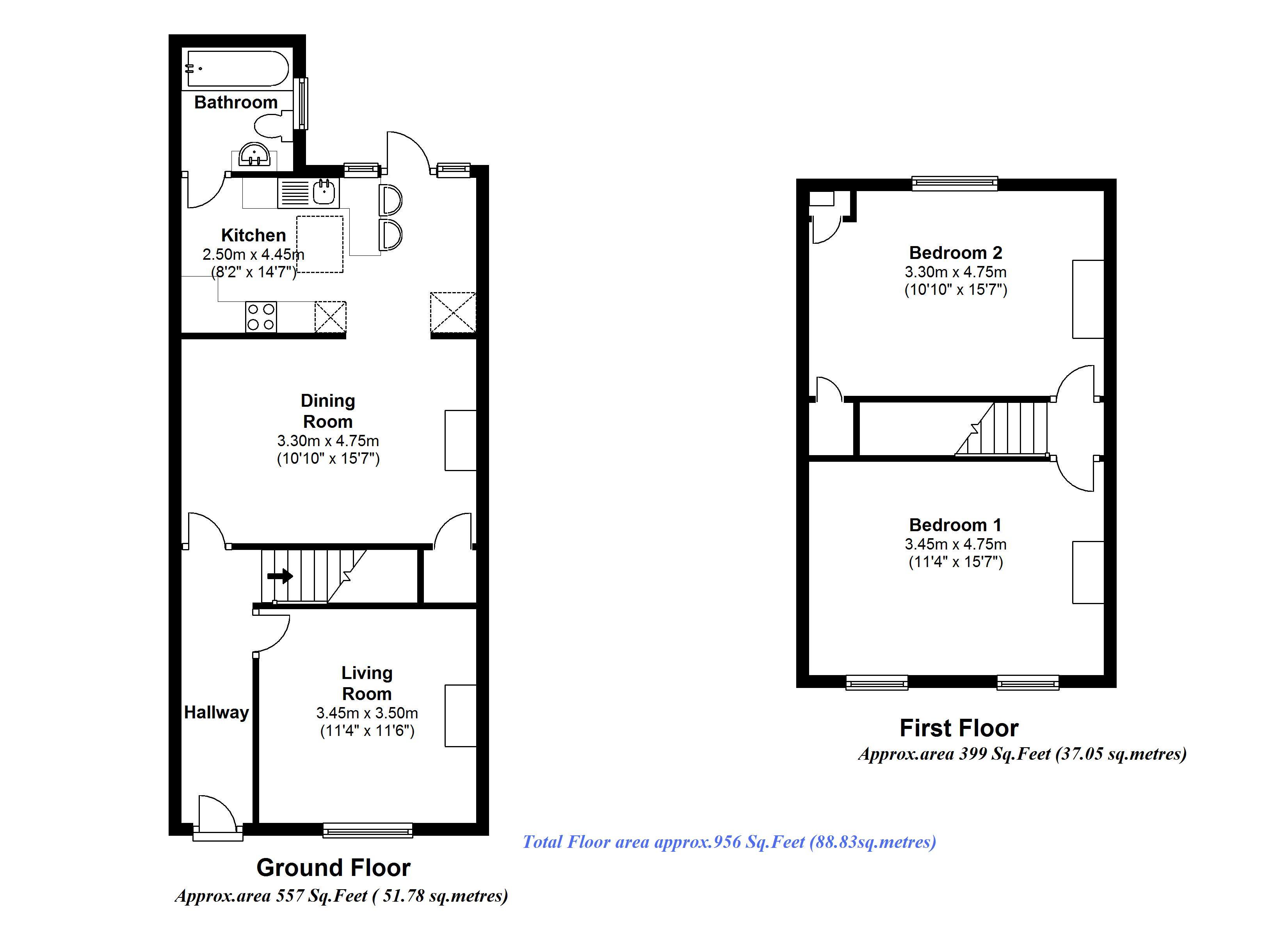 Floorplans For Lion Road,Twickenham
