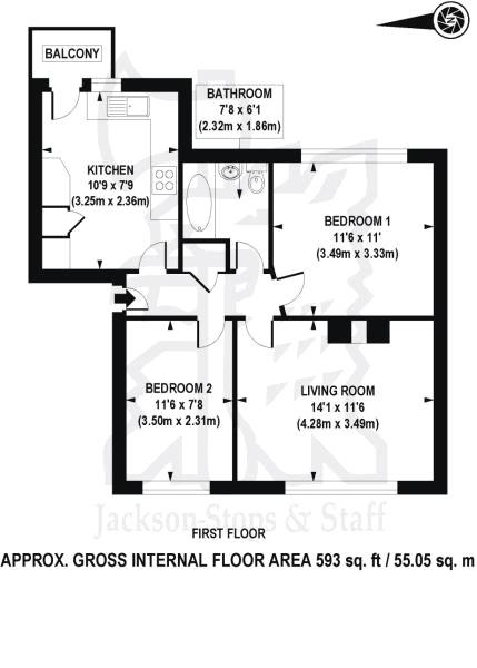Floorplans For Churchview Road, Twickenham