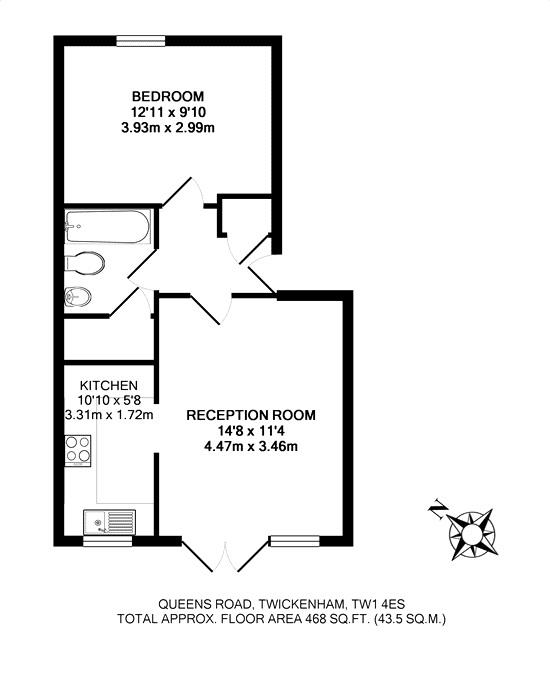 Floorplans For Queens Road, Twickenham