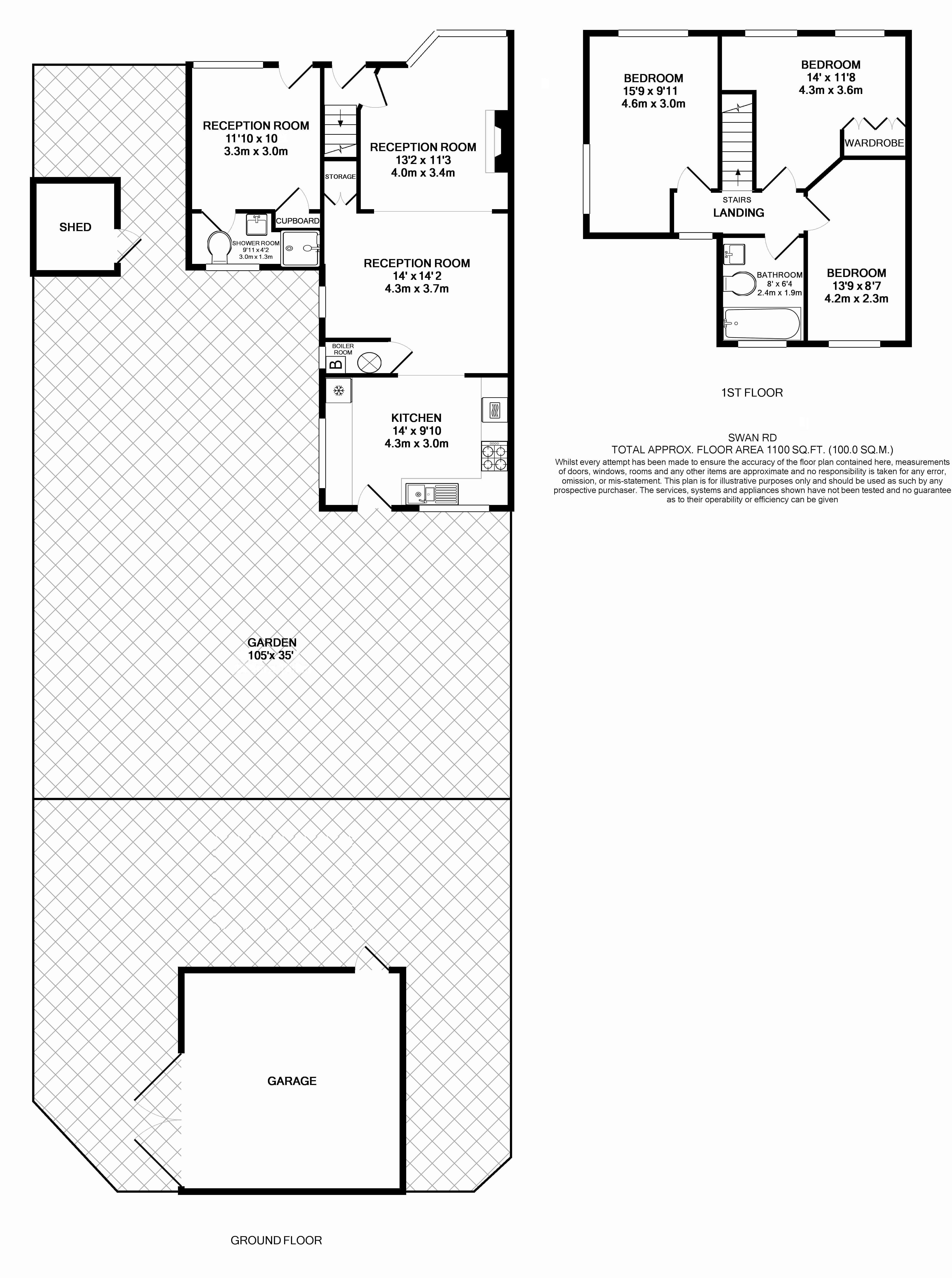 Floorplans For Swan Road, Hanworth