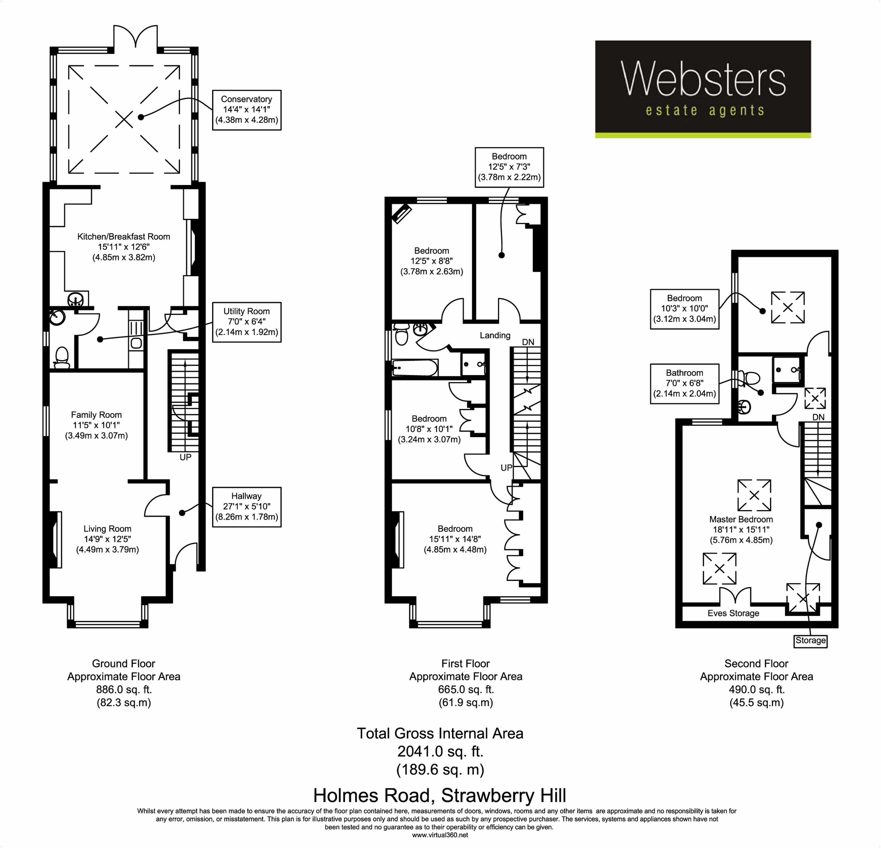 Floorplans For Holmes Road, Twickenham
