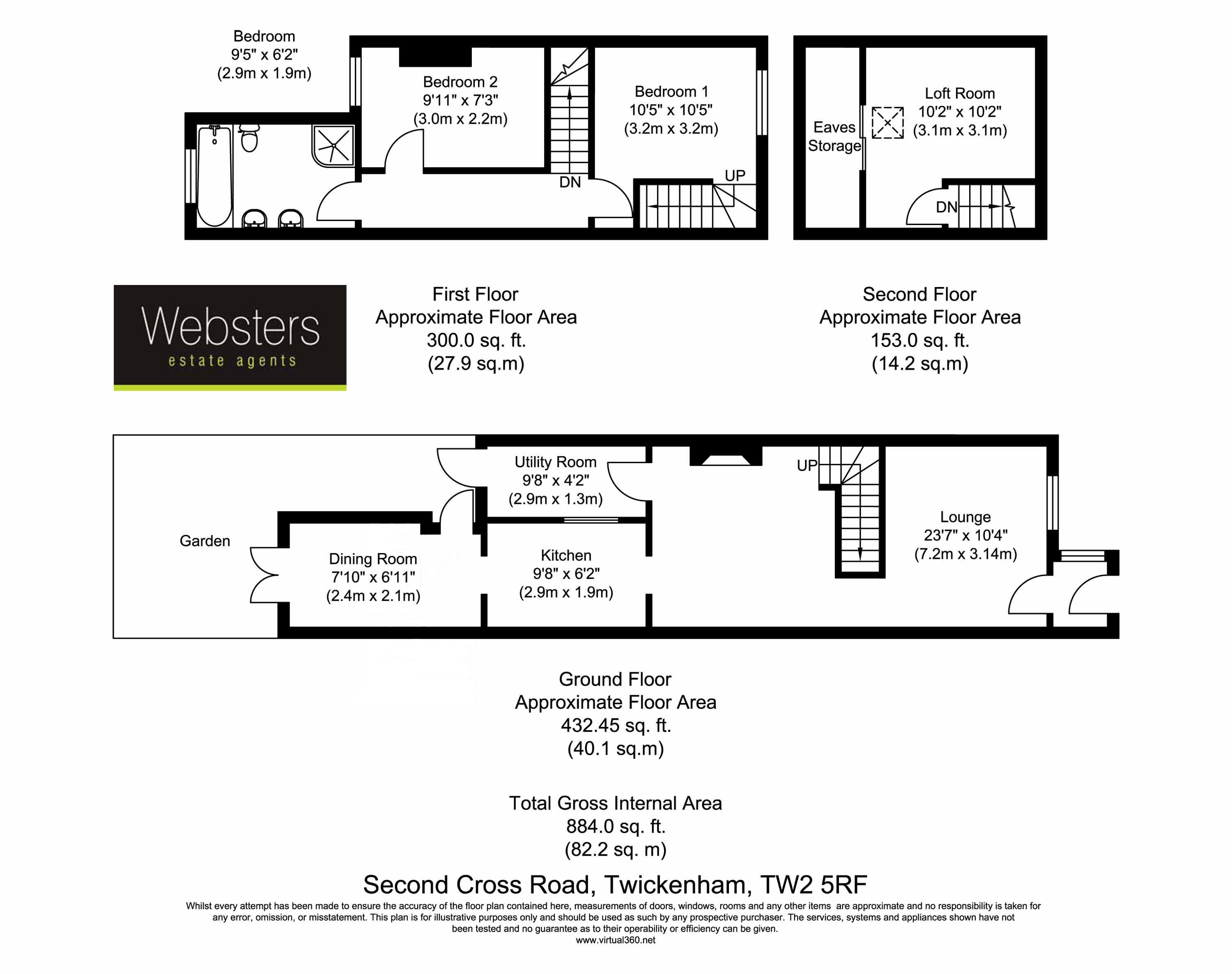 Floorplans For Second Cross Road, Twickenham
