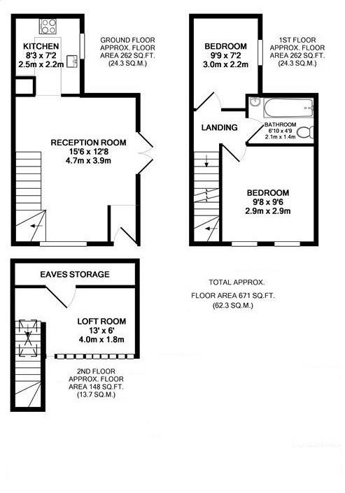 Floorplans For Edwin Road, Twickenham