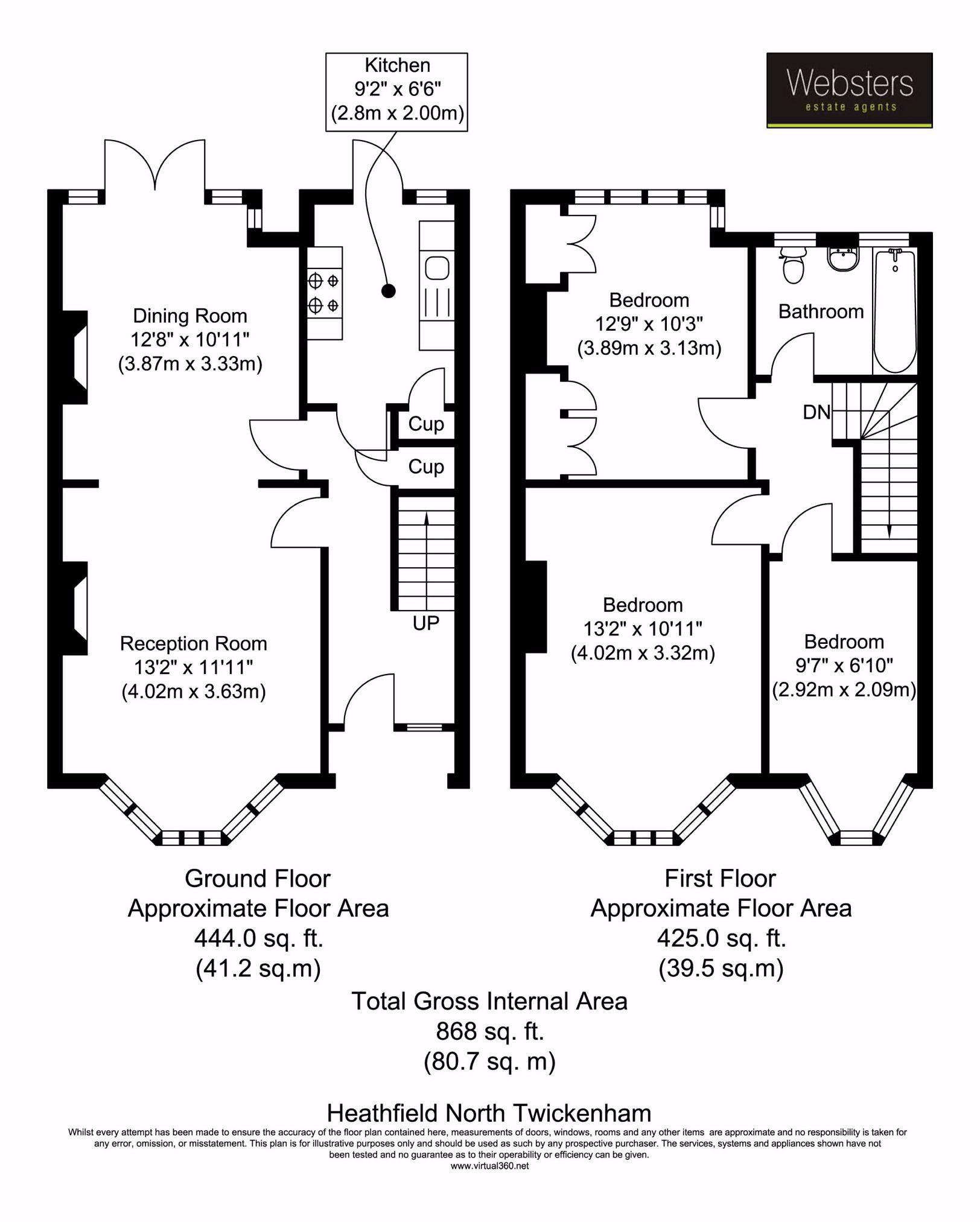 Floorplans For Heathfield North, Twickenham