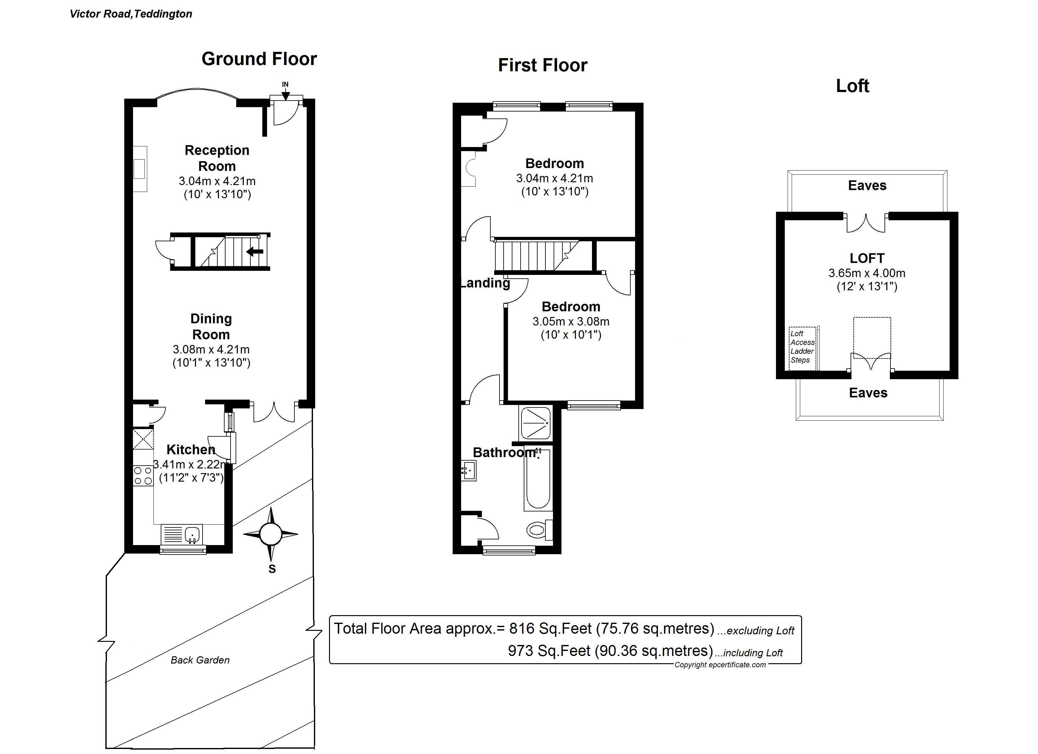 Floorplans For Victor Road, Teddington