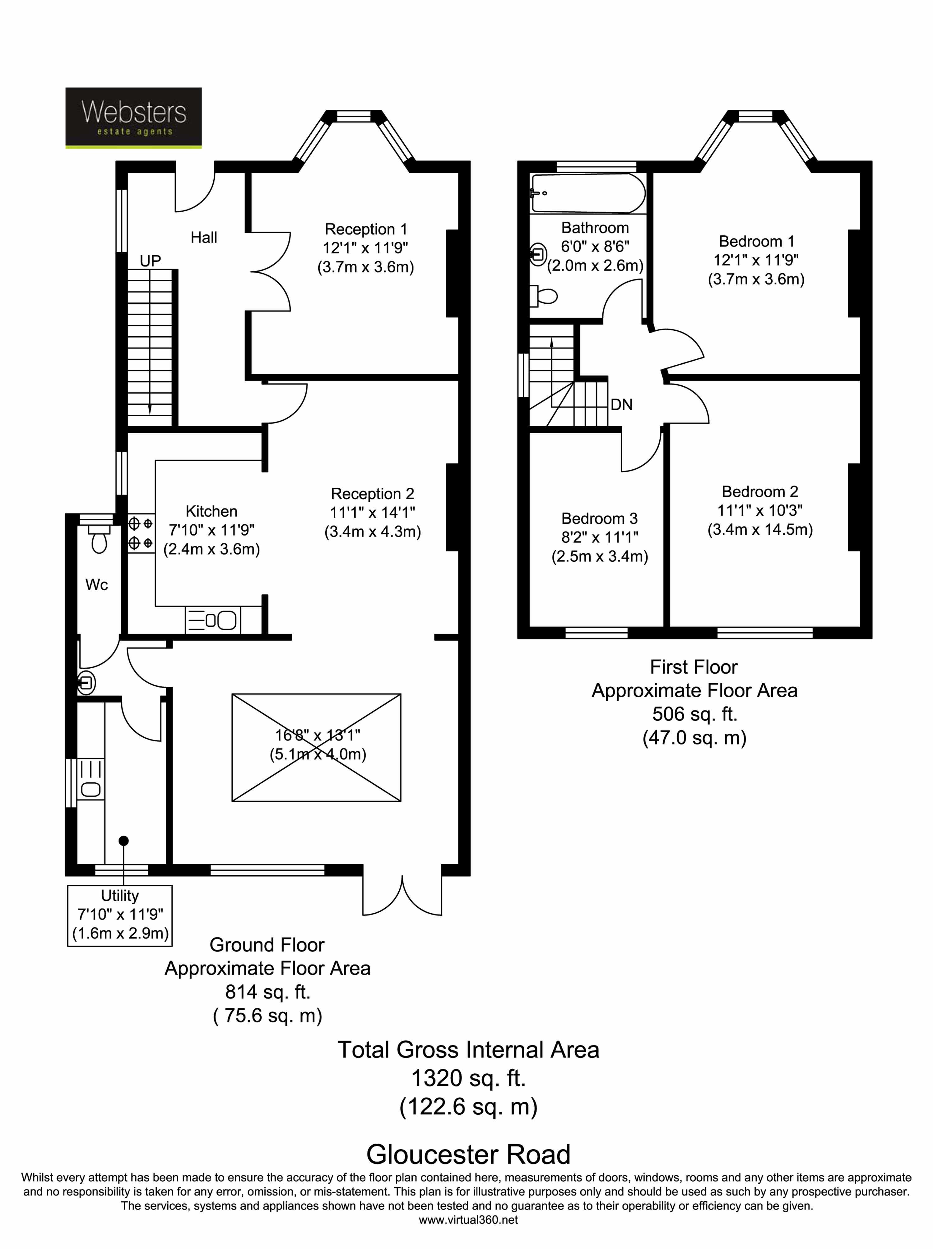 Floorplans For Gloucester Road, Hampton