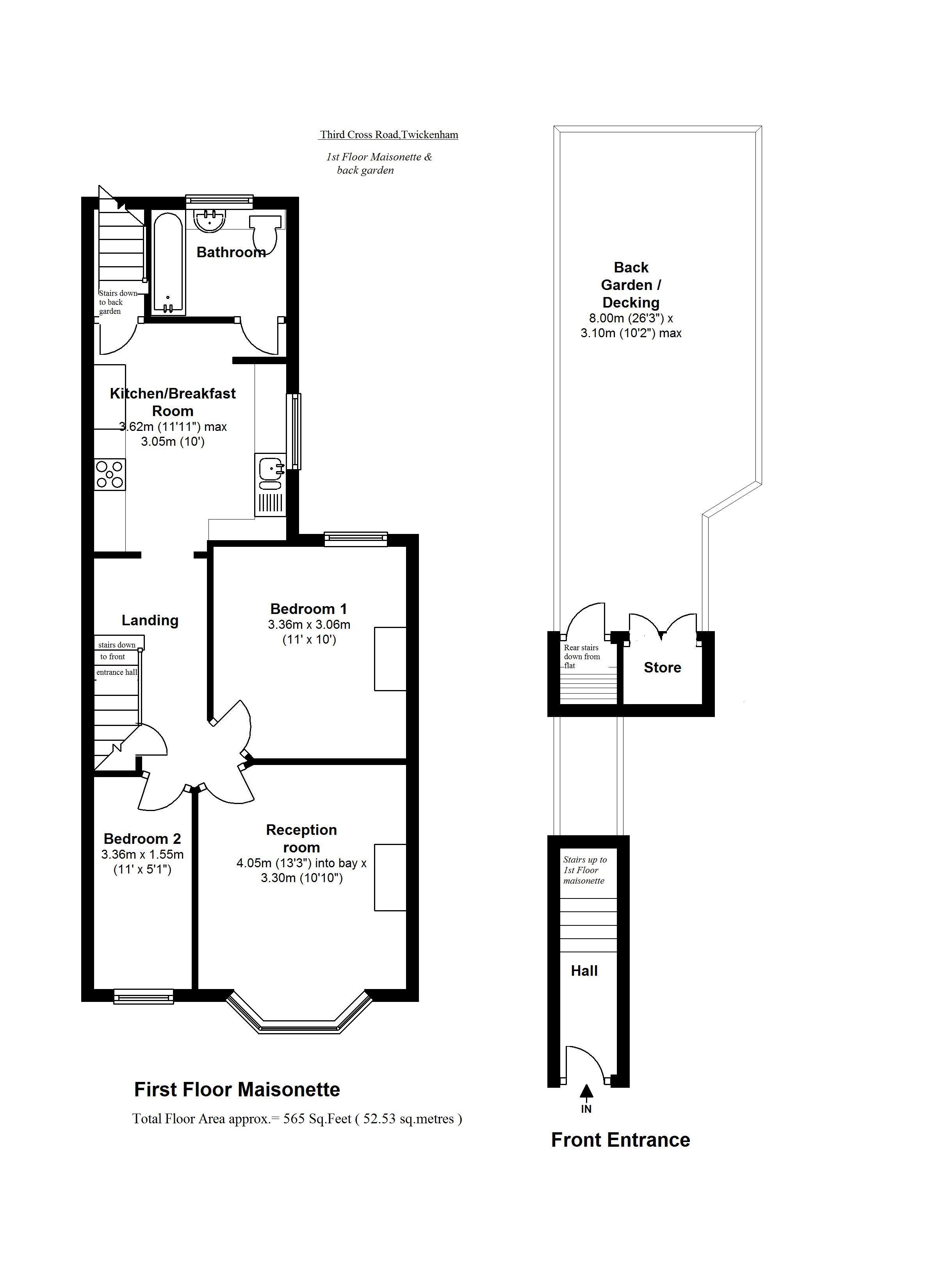 Floorplans For Third Cross Road, Twickenham