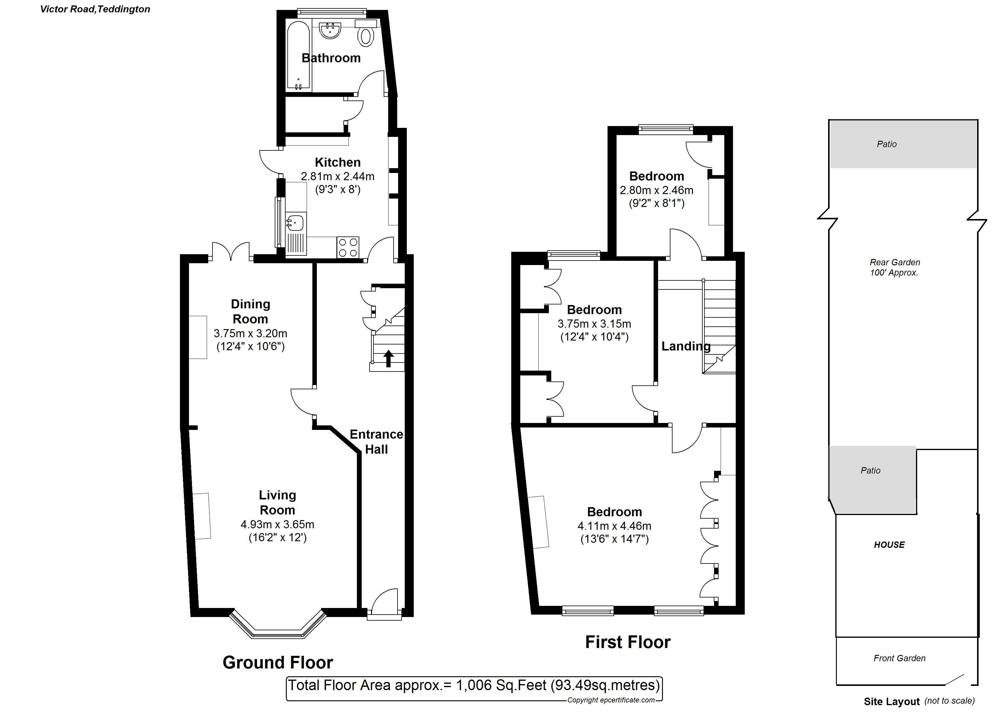 Floorplans For Victor Road, Teddington