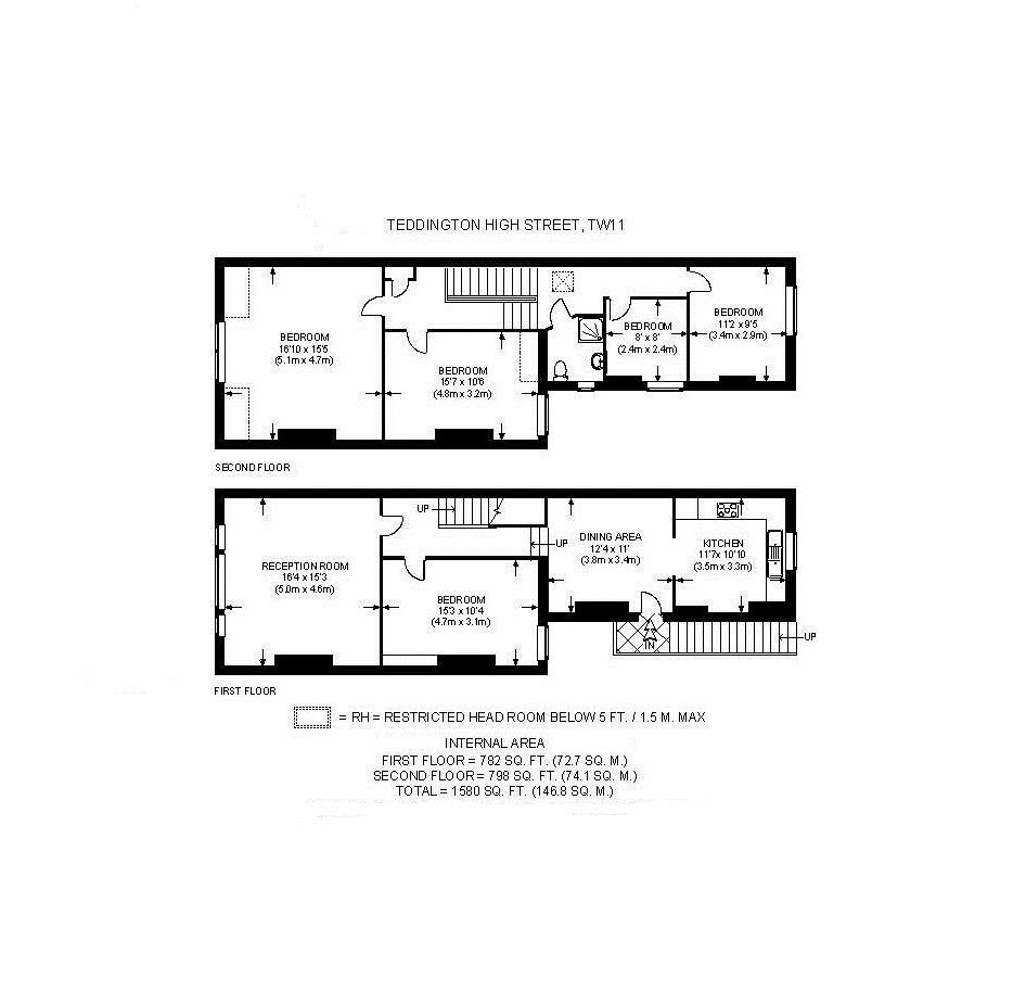 Floorplans For High Street, Teddington