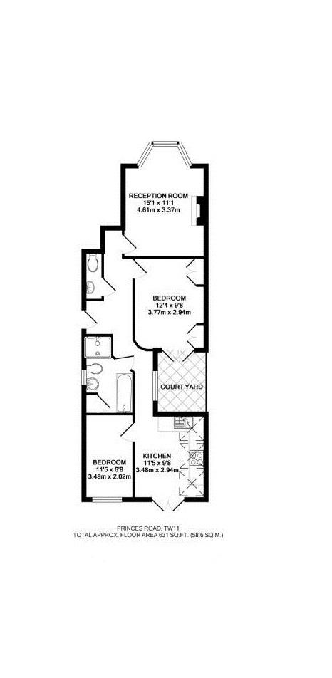 Floorplans For Princes Road, Teddington