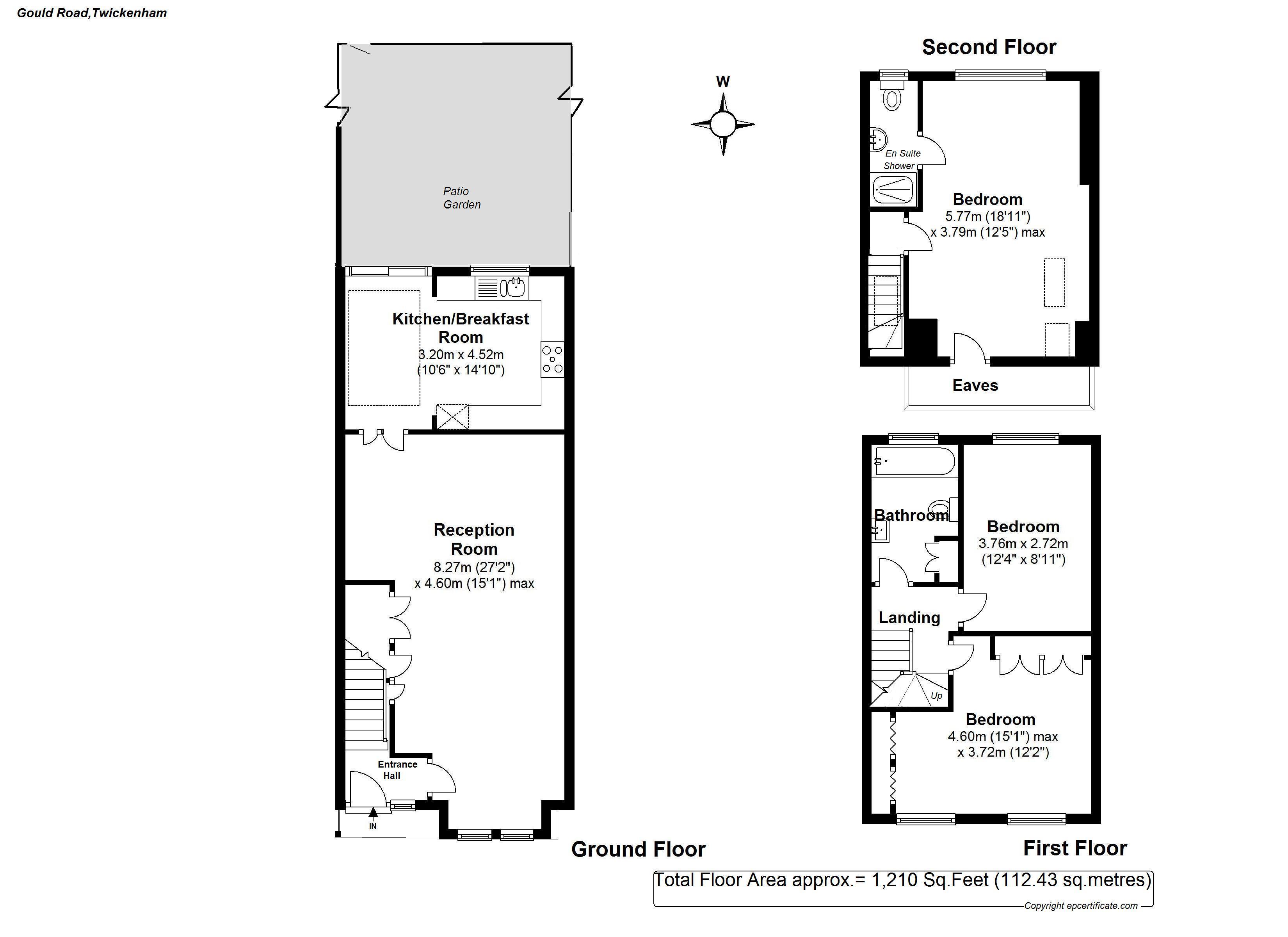 Floorplans For Gould Road, Twickenham
