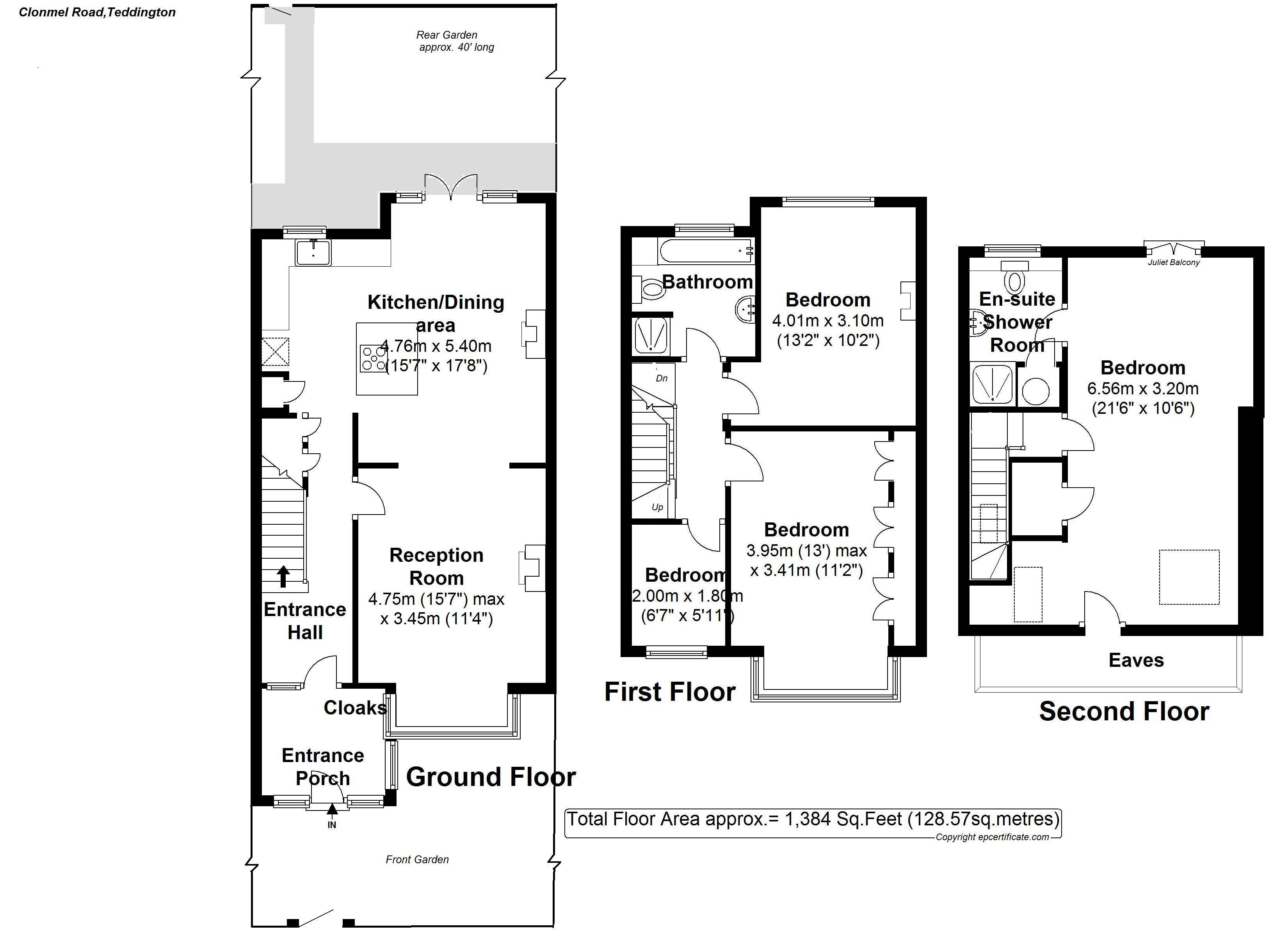 Floorplans For Clonmel Road, Teddington