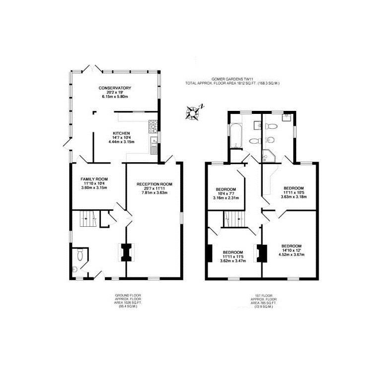 Floorplans For Gomer Gardens, Teddington