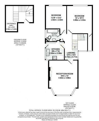 Floorplans For Craneford Way, Twickenham