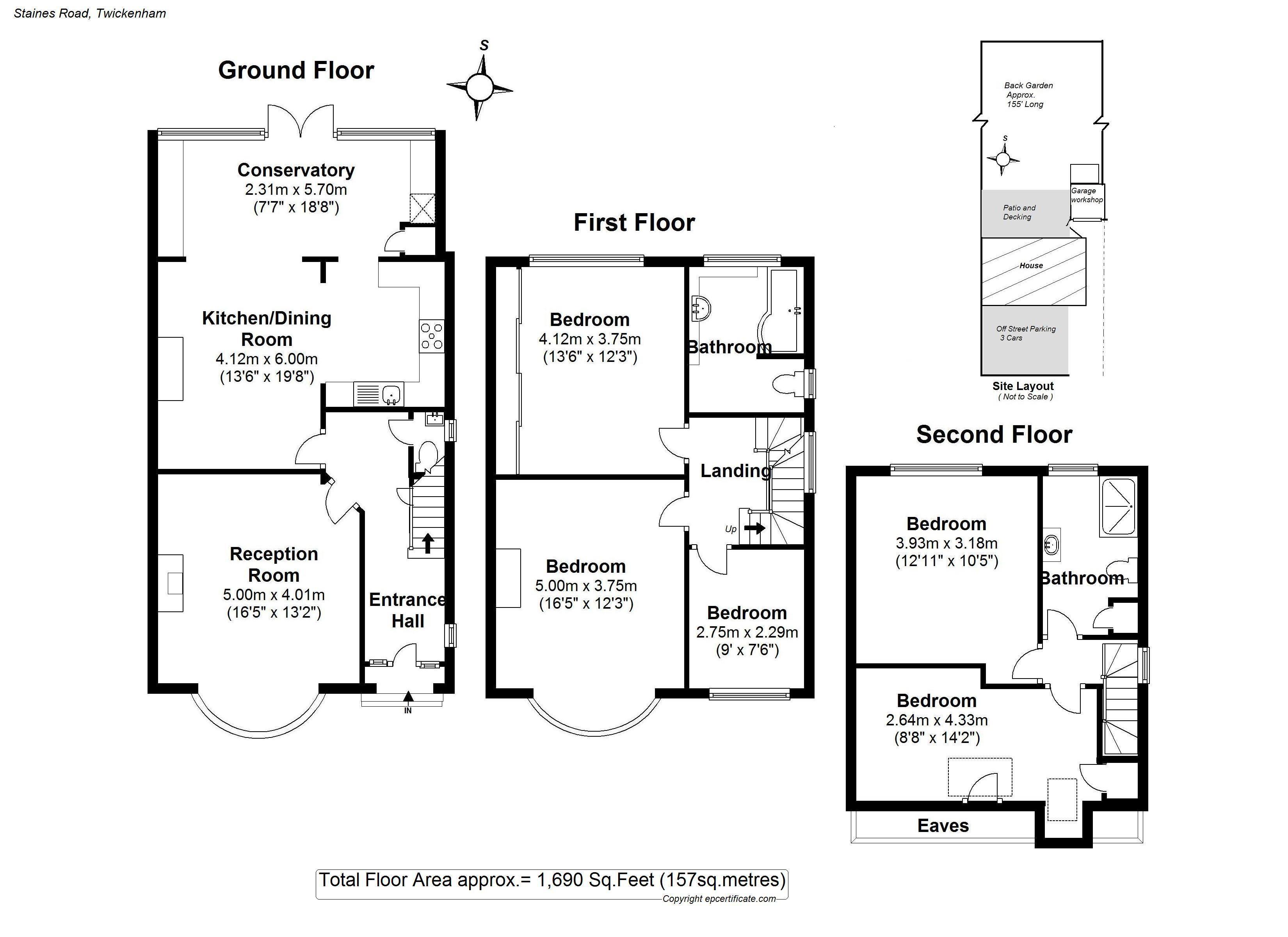 Floorplans For Staines Road, Twickenham