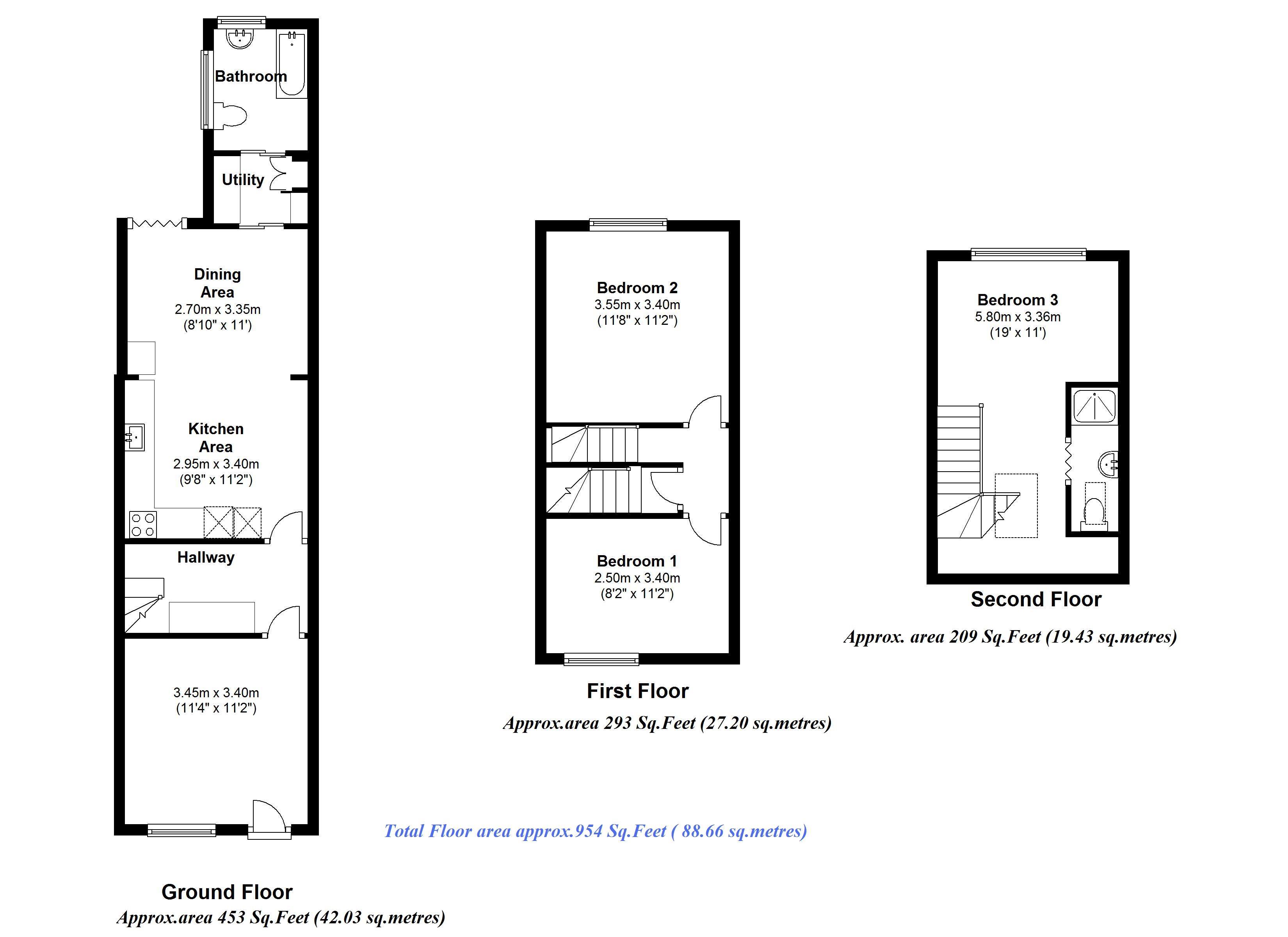 Floorplans For Radnor Gardens, Strawberry Hill