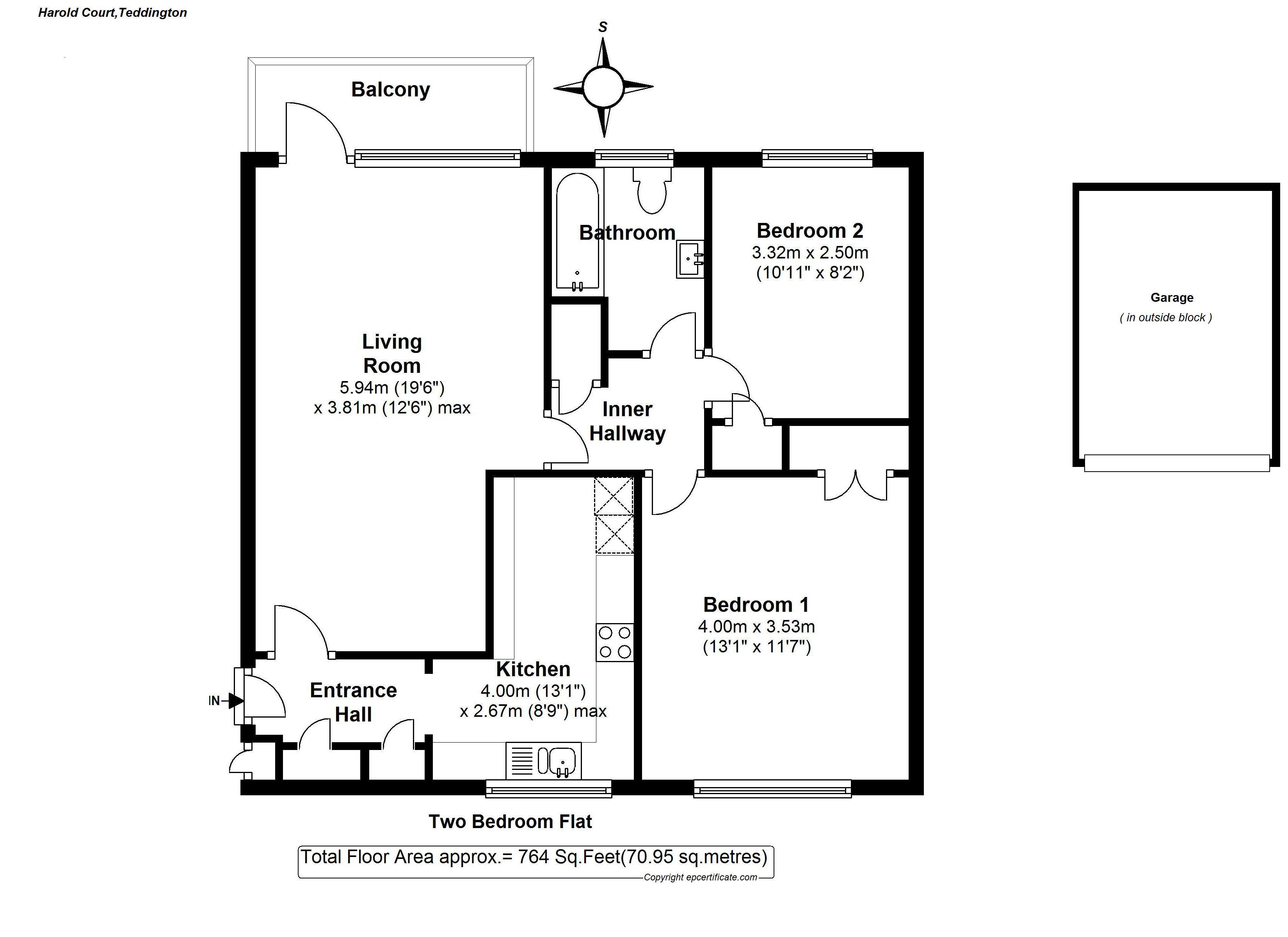 Floorplans For Harold Court, Teddington