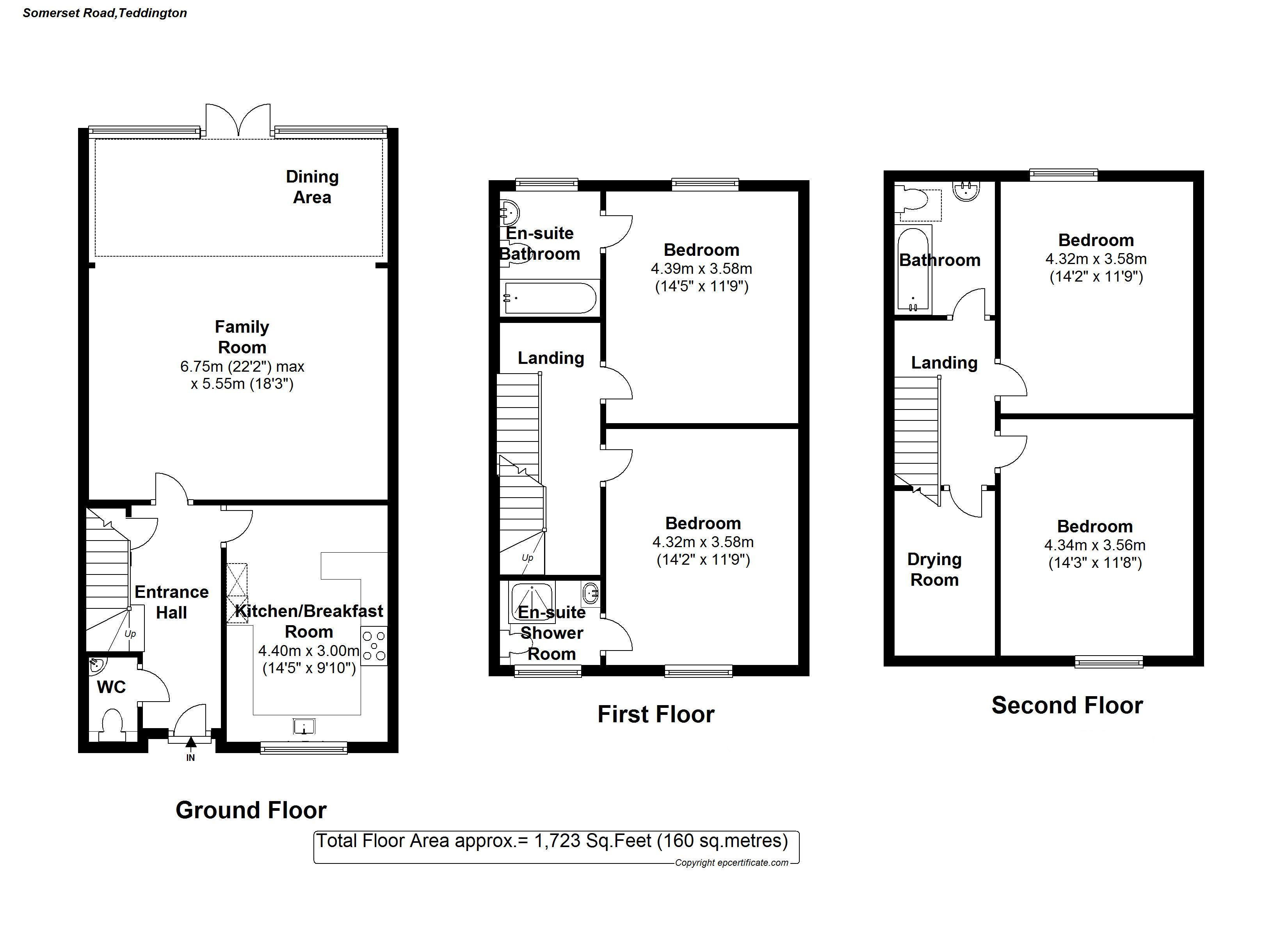 Floorplans For Somerset Road, Teddington