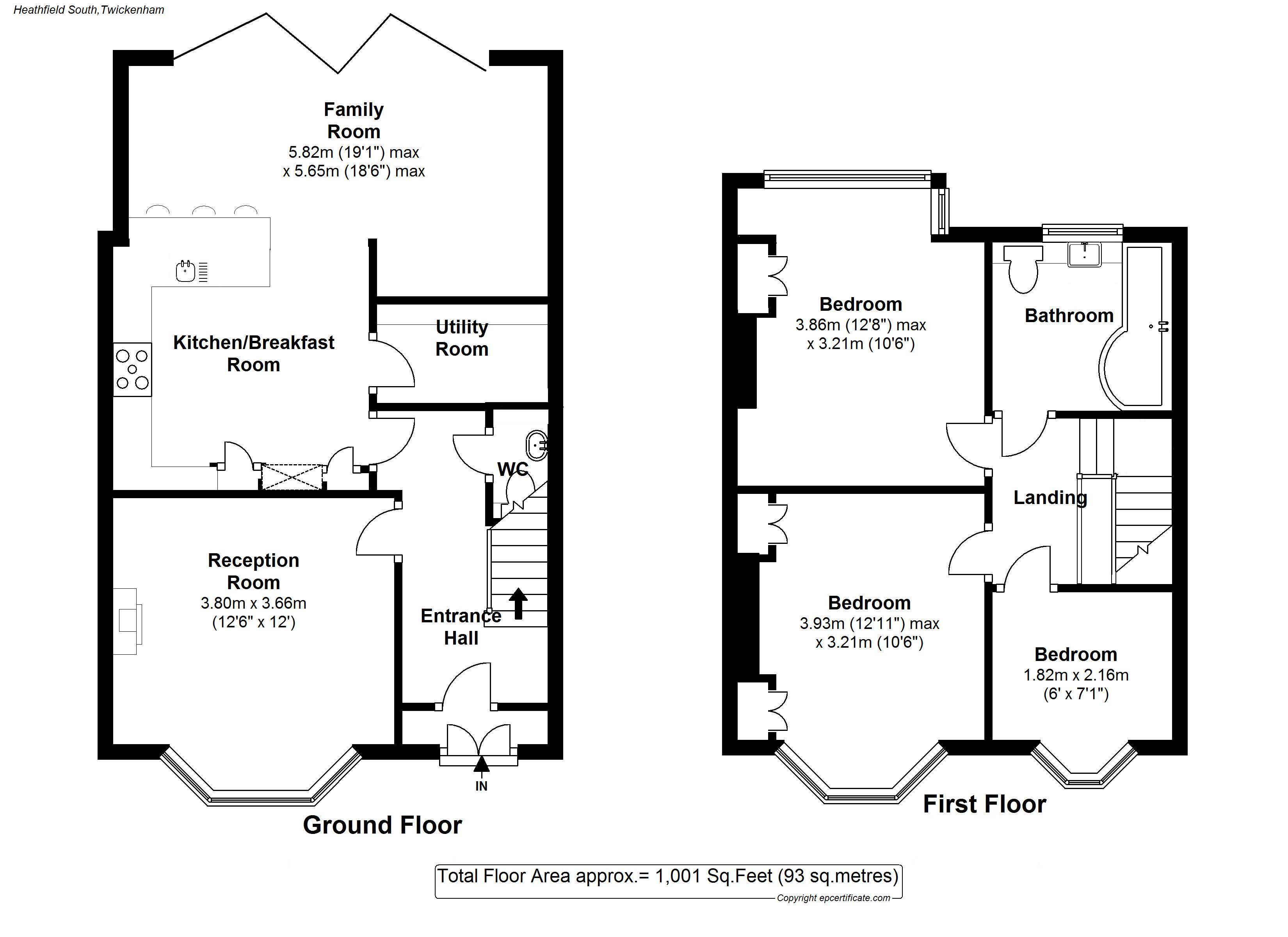 Floorplans For Heathfield South, Twickenham