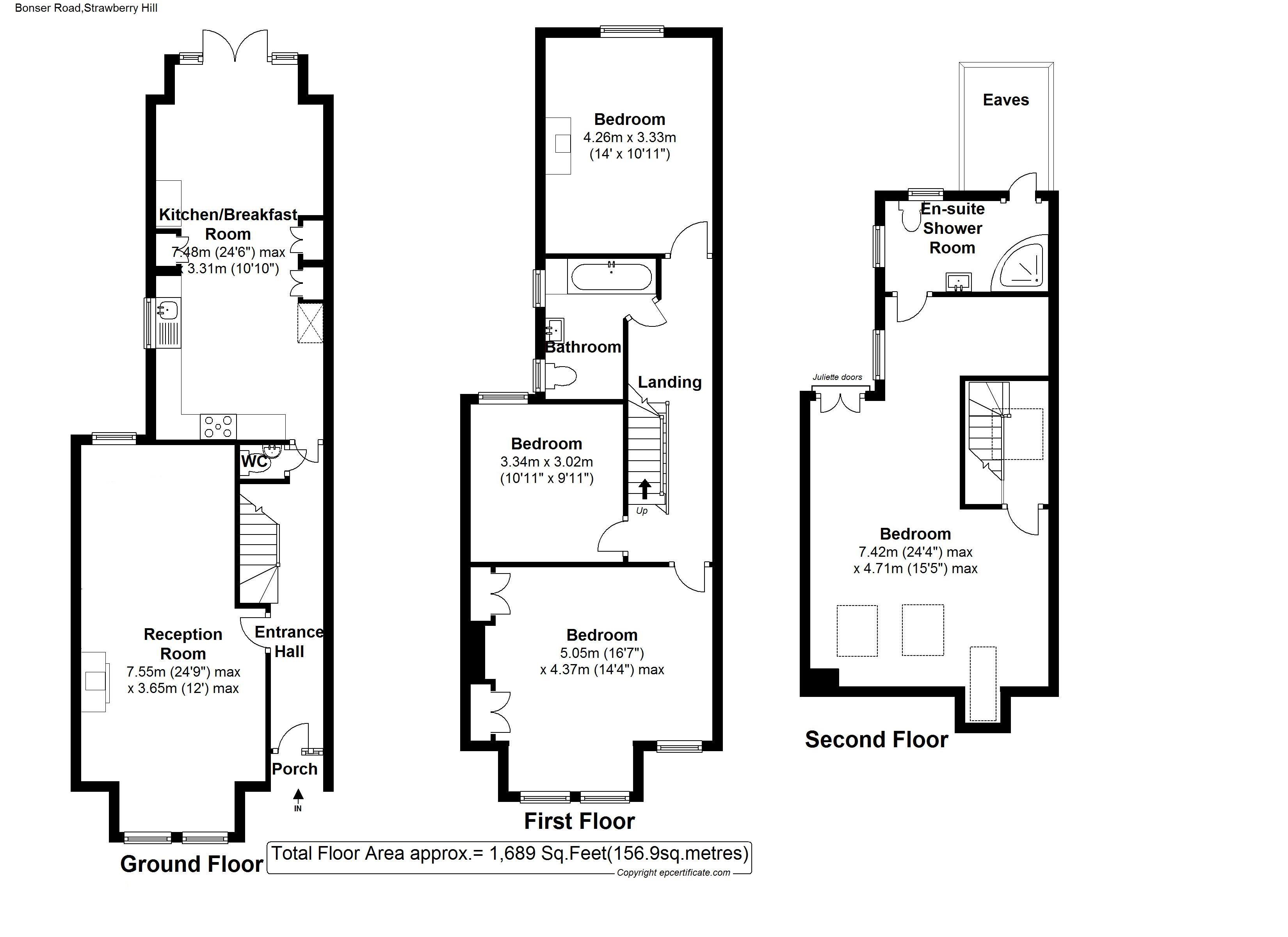 Floorplans For Bonser Road, Strawberry Hill