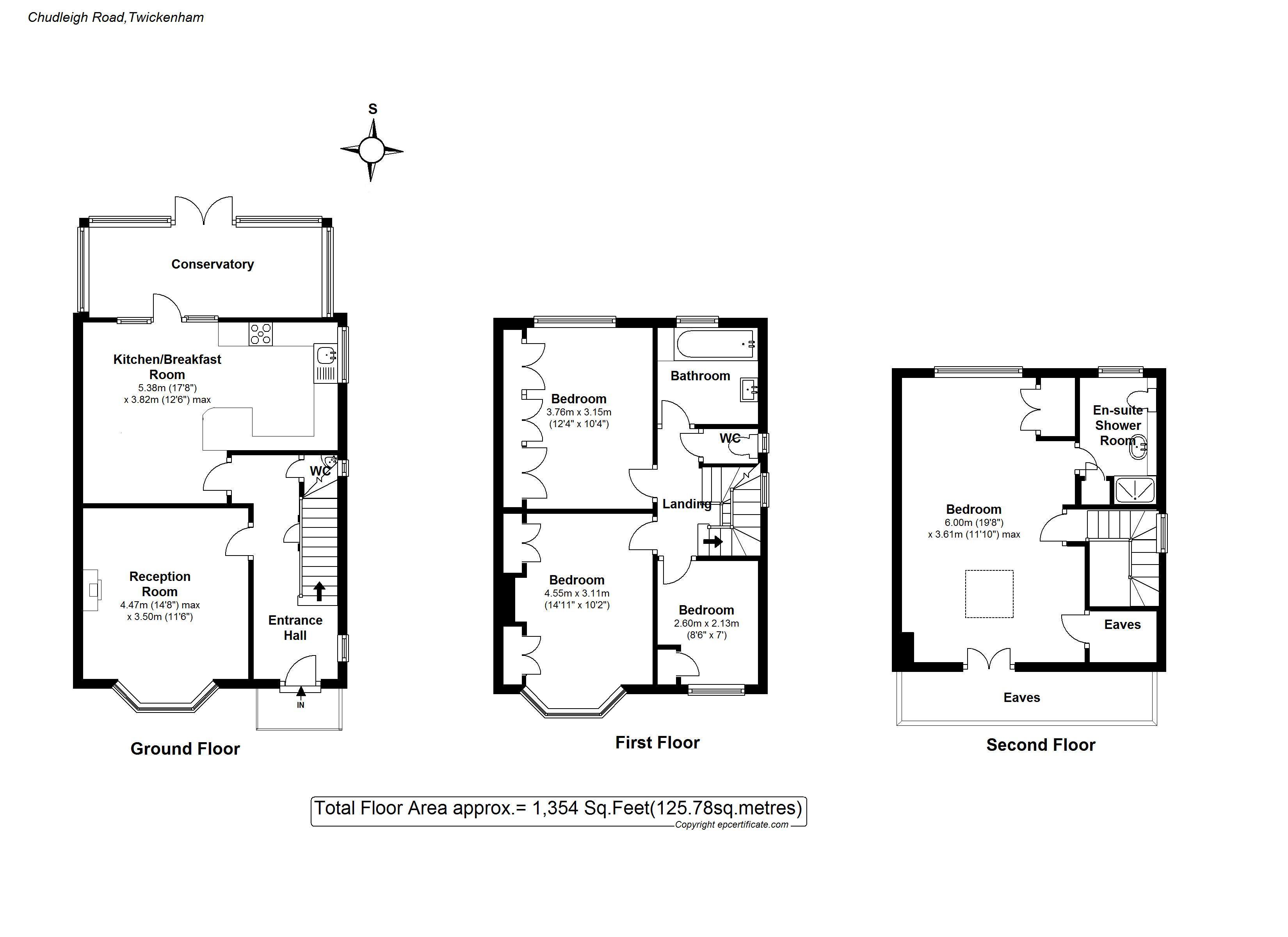 Floorplans For Chudleigh Road, Twickenham