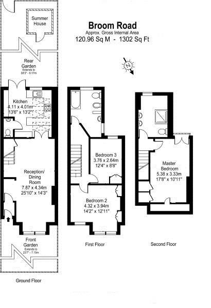 Floorplans For Broom Road, Teddington