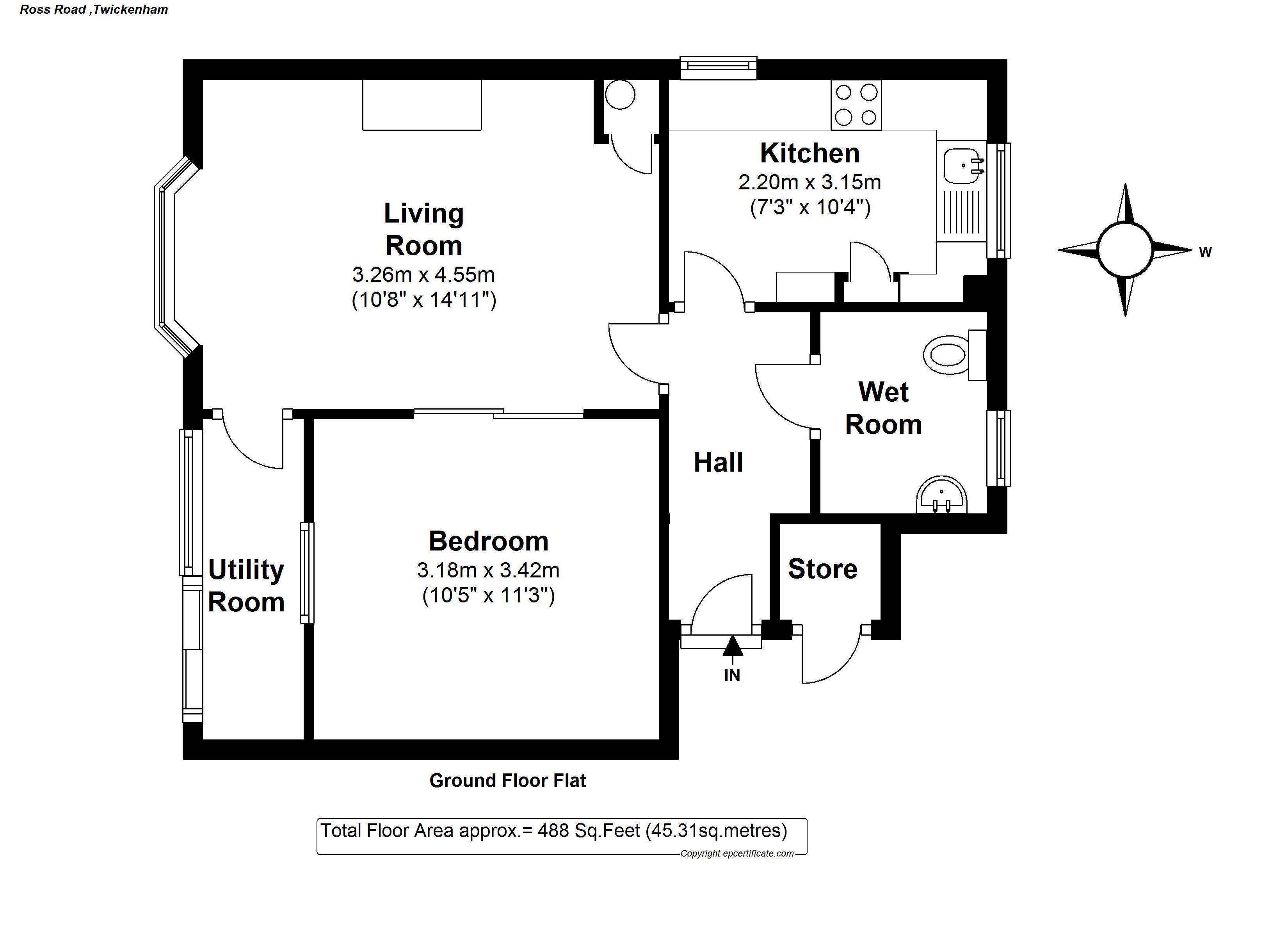 Floorplans For Ross Road, Twickenham
